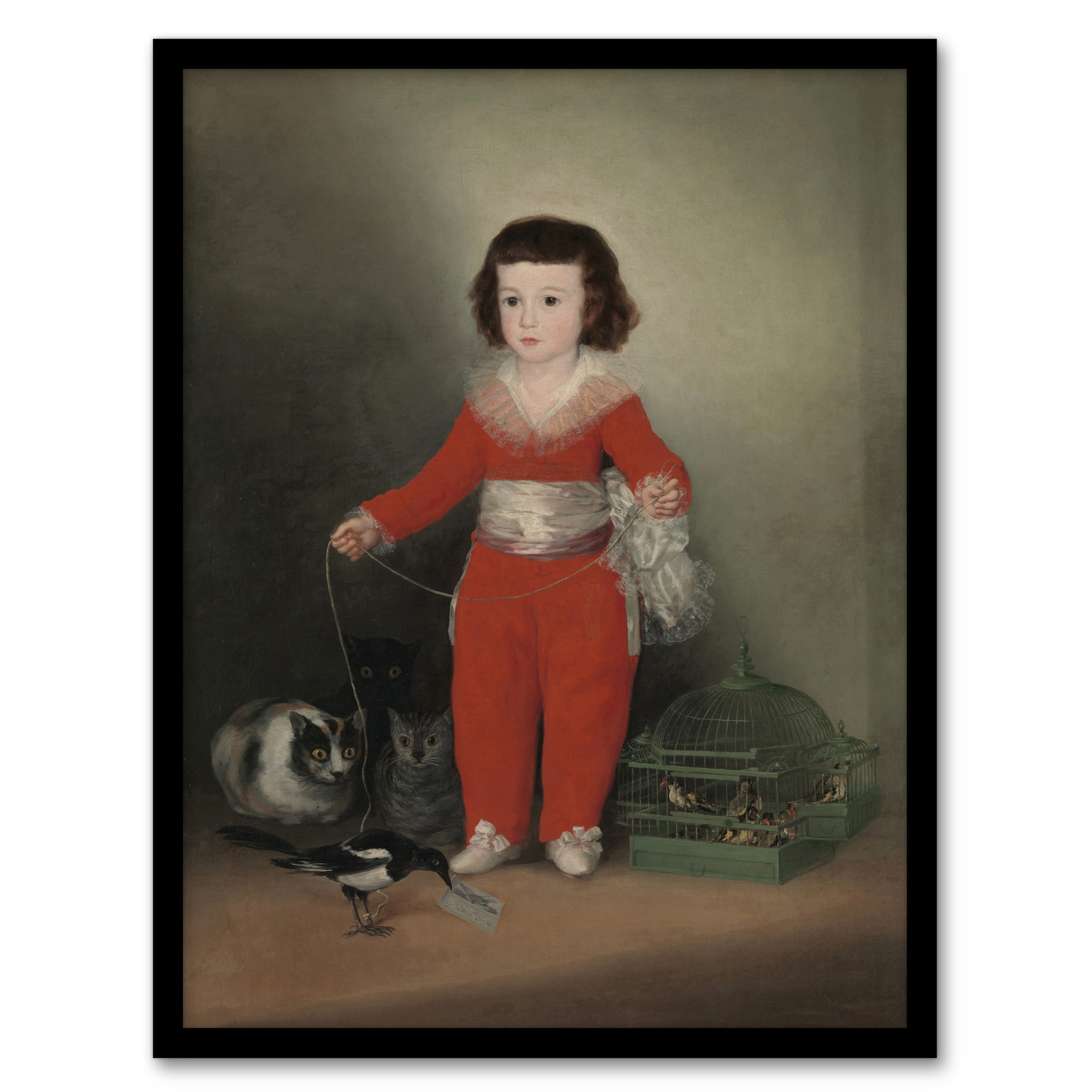 Red Boy Manuel Portrait Francisco Goya Wall Art Poster Print
