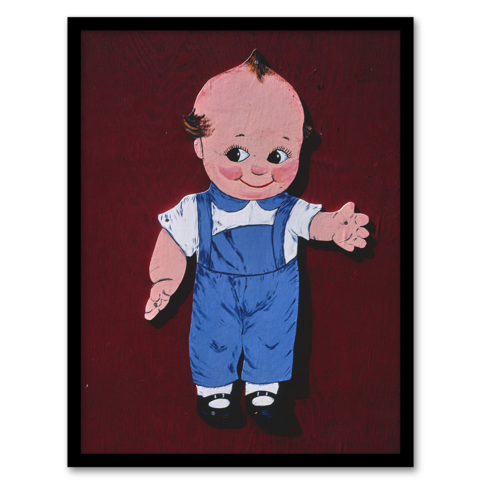 John Margolies Retro Kewpie Boy Deer Acres Fun Park Photo Framed Art Print A3/A4