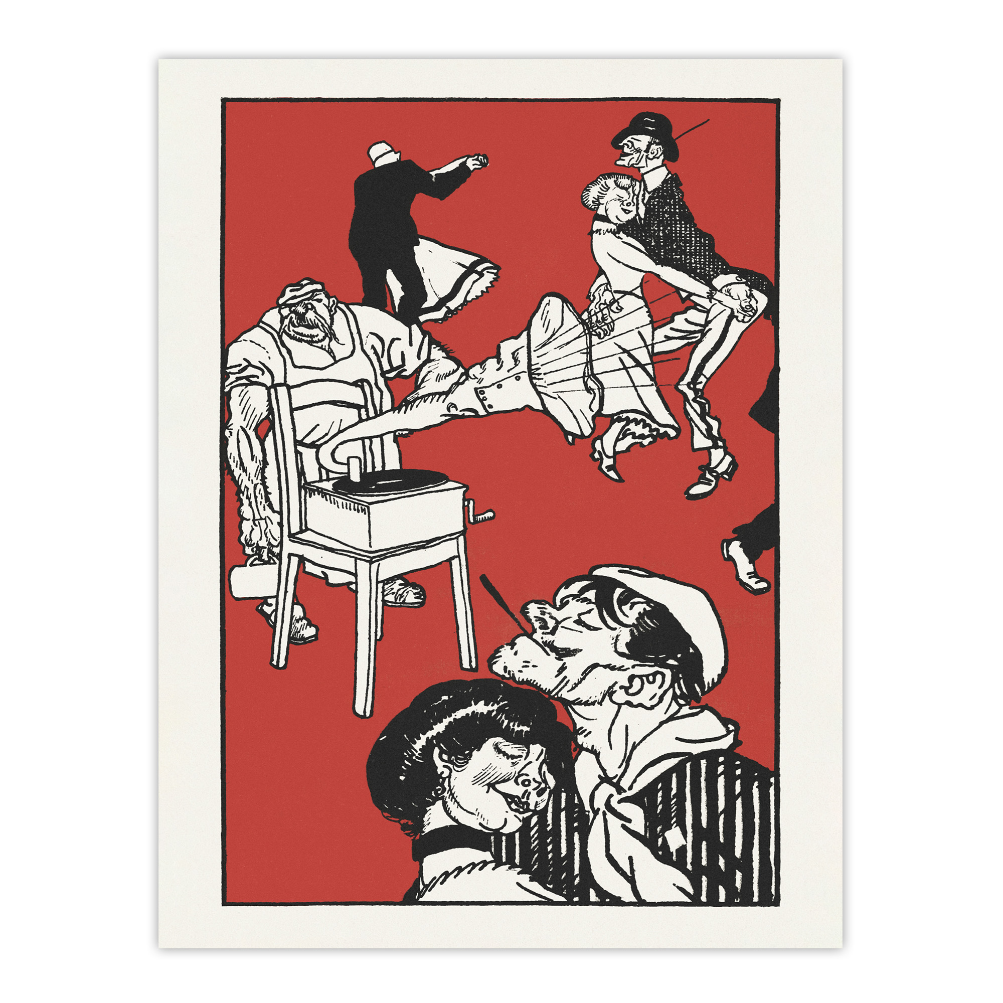 Apachentanze Gramophone Dancers Moriz Jung Wall Art Poster Print