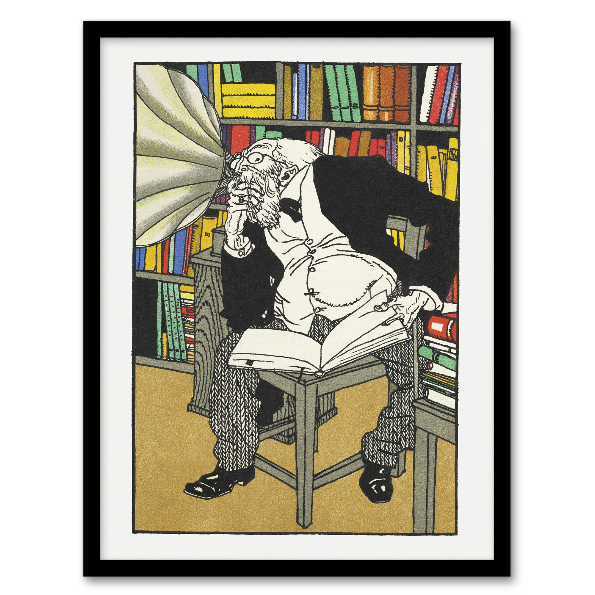 Moriz Jung The Dialectician Colourful Painting Framed Wall Art Print A3/A4