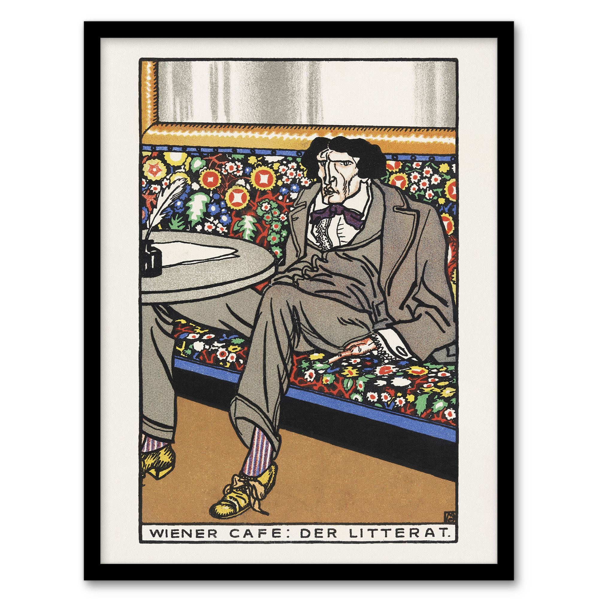 Viennese Cafe The Man of Letters Moriz Jung Wall Art Poster Print