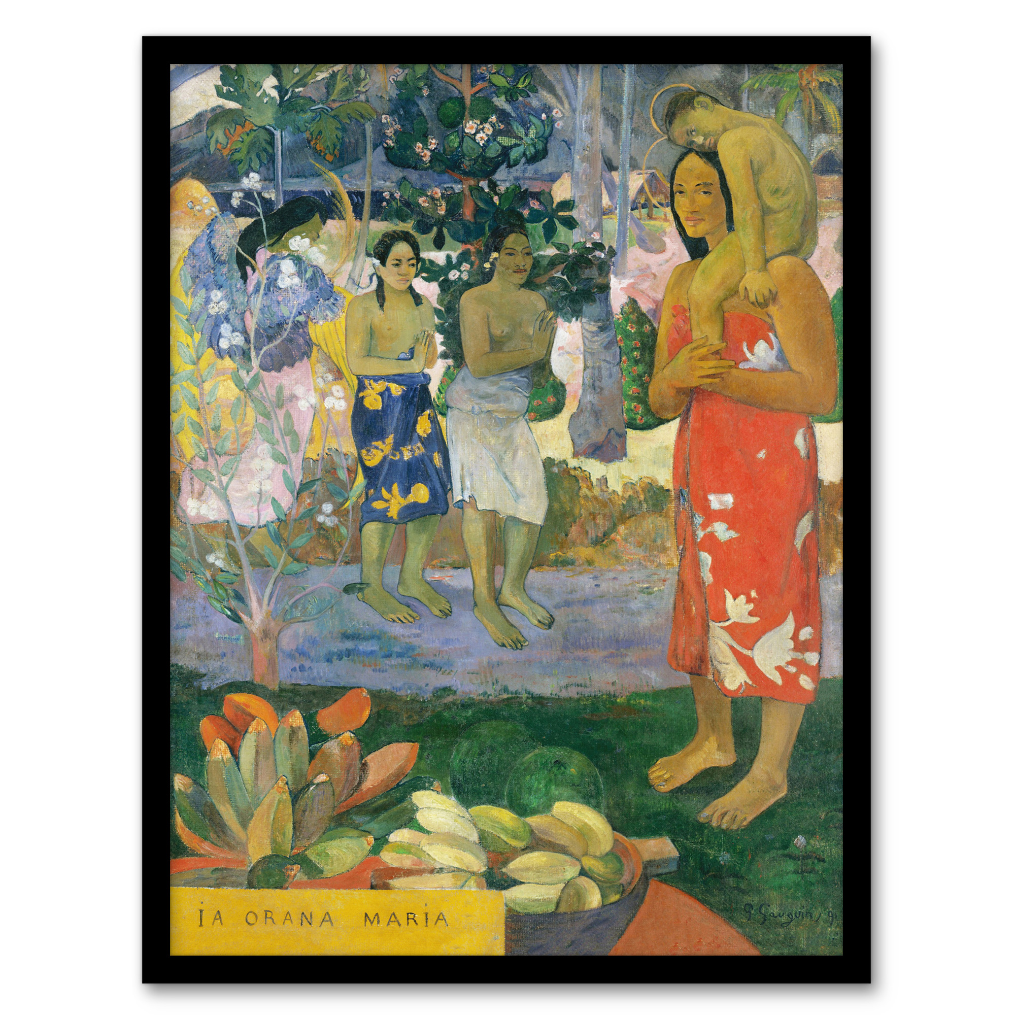Hail Mary La Orana Maria Paul Gauguin Wall Art Poster Print
