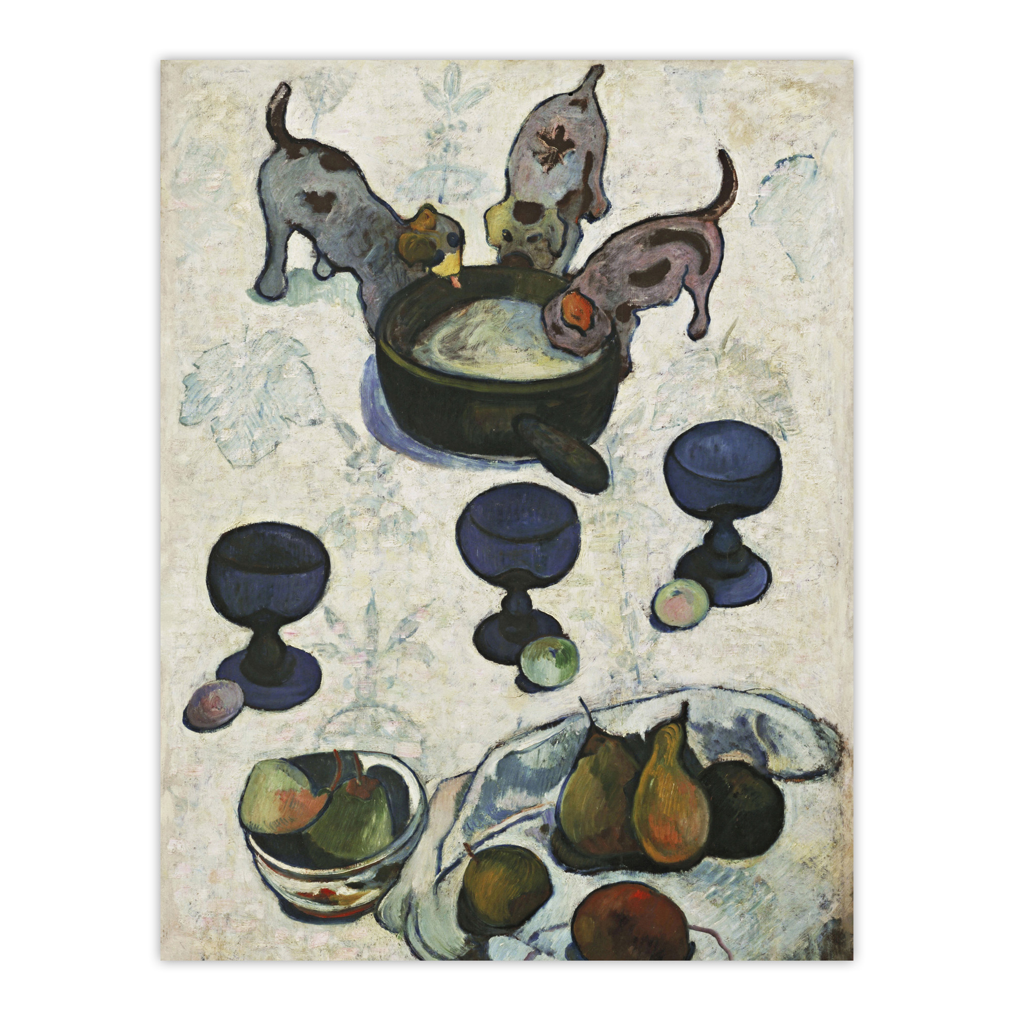 Still Life with Three Puppies Paul Gauguin Wall Art Poster Print