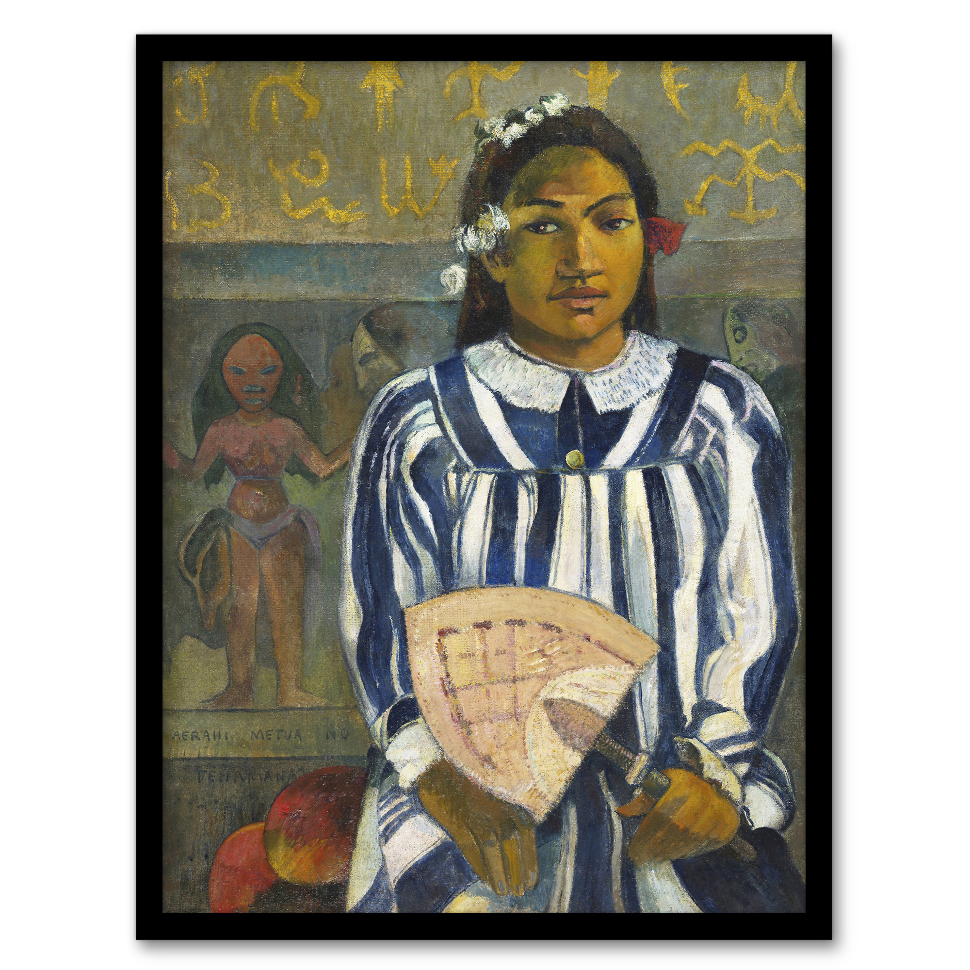 Paul Gauguin The Ancestors of Tehamana Oil Painting Framed Wall Art Print A3/A4