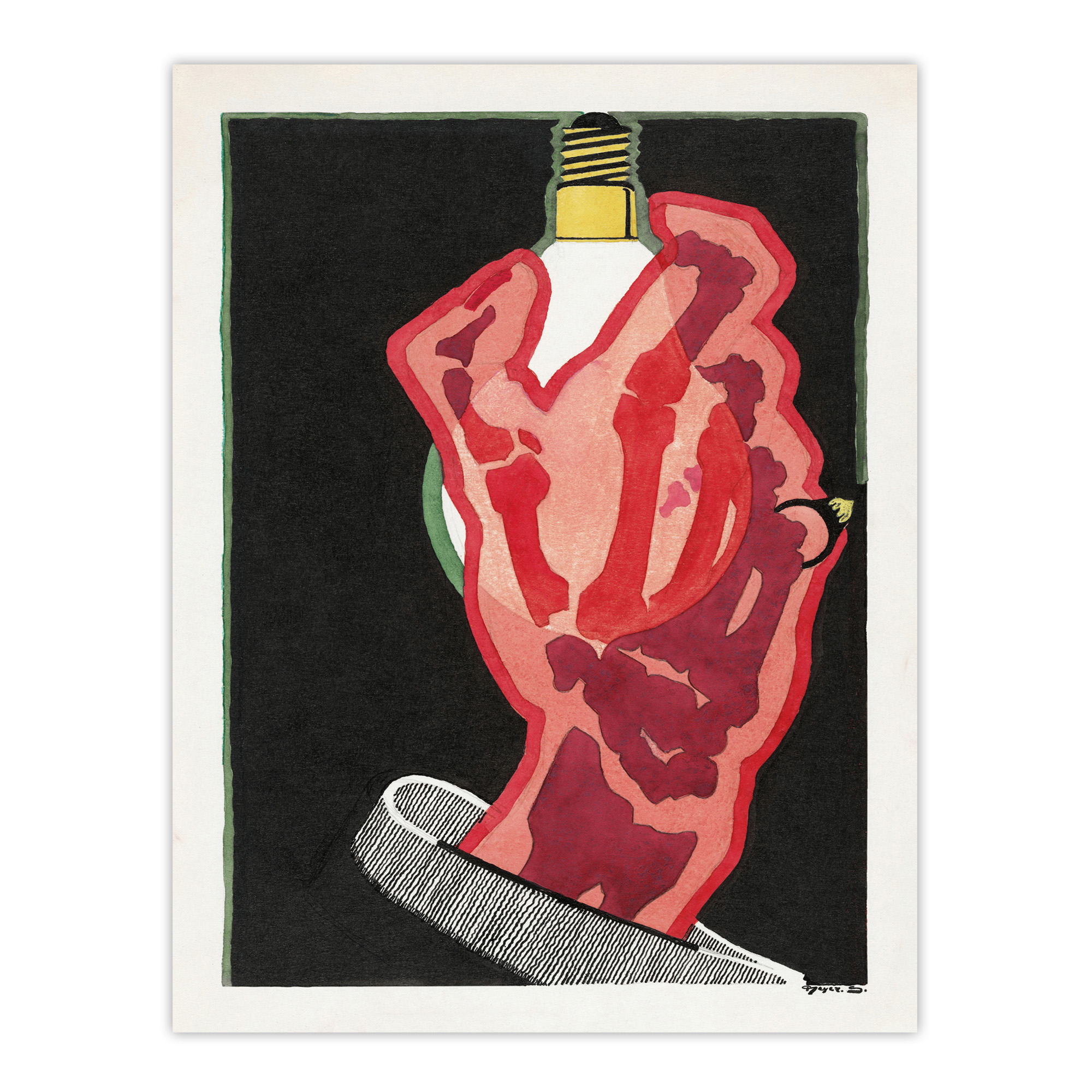 Advertising design for Lamps Reijer Stolk Wall Art Poster Print