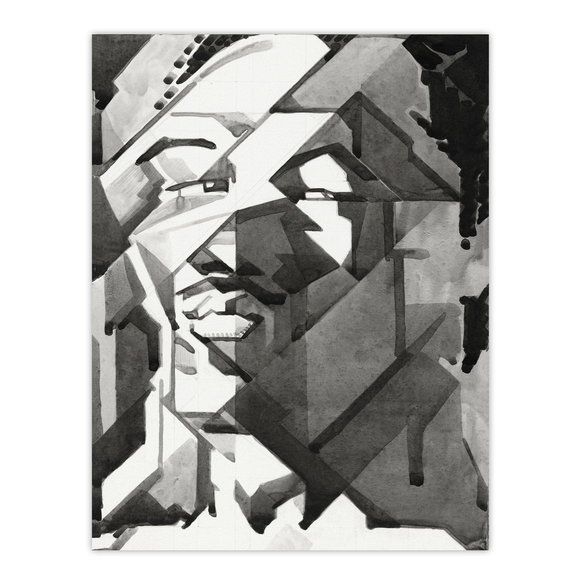 Self Portrait Watercolour Reijer Stolk Wall Art Poster Print