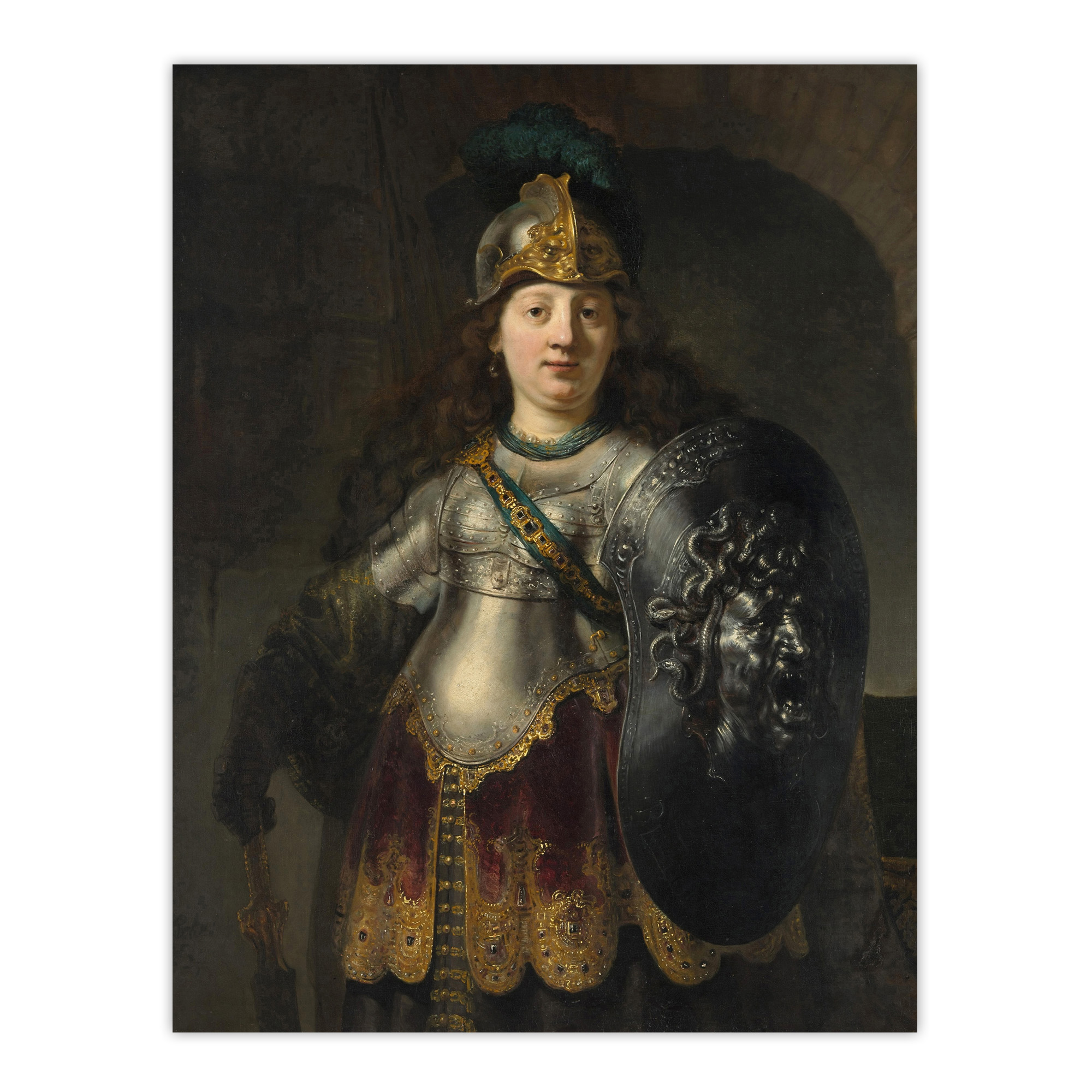 Bellona Roman Goddess of War Rembrandt Wall Art Poster Print