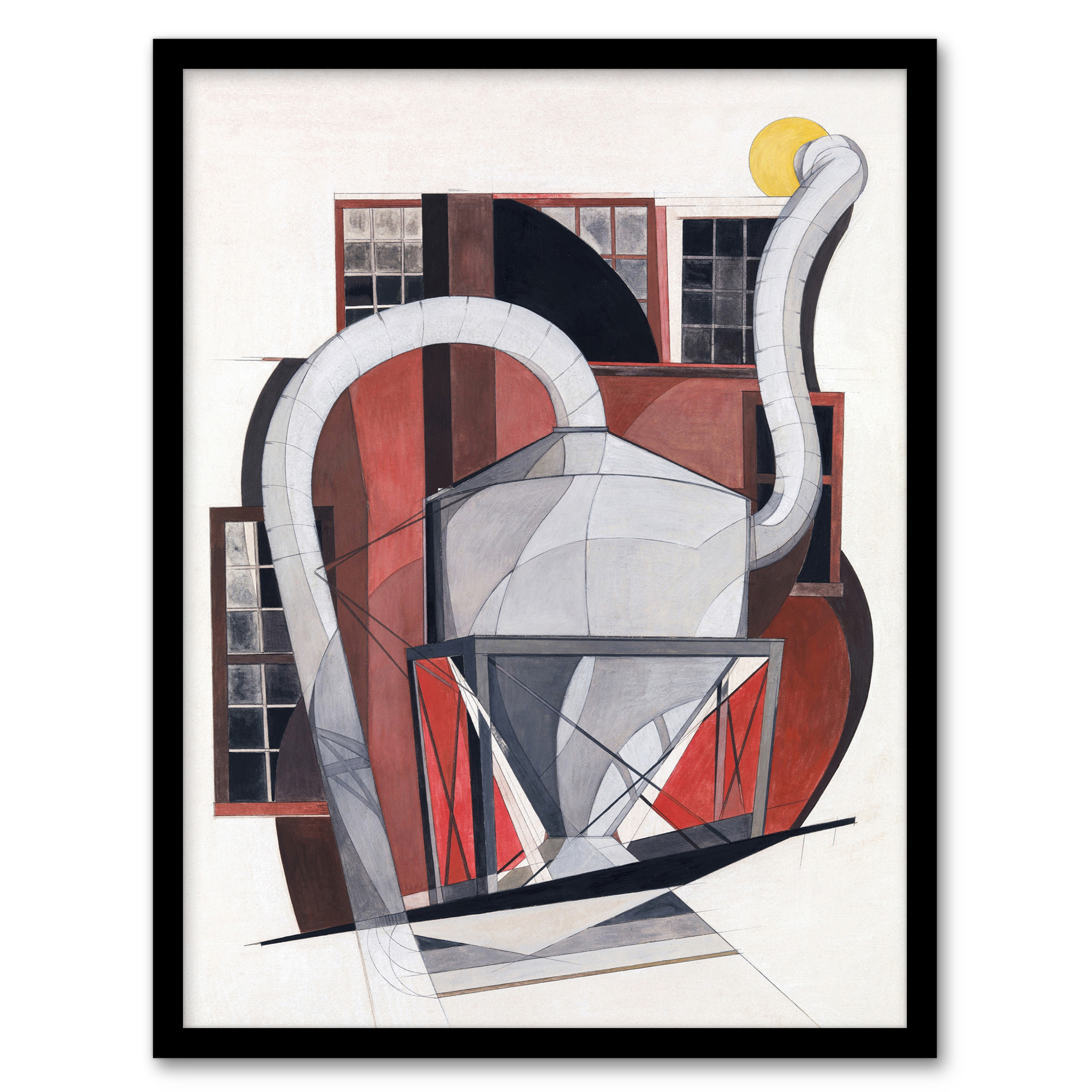 Industrial Machinery Cubist Painting Demuth Wall Art Poster Print