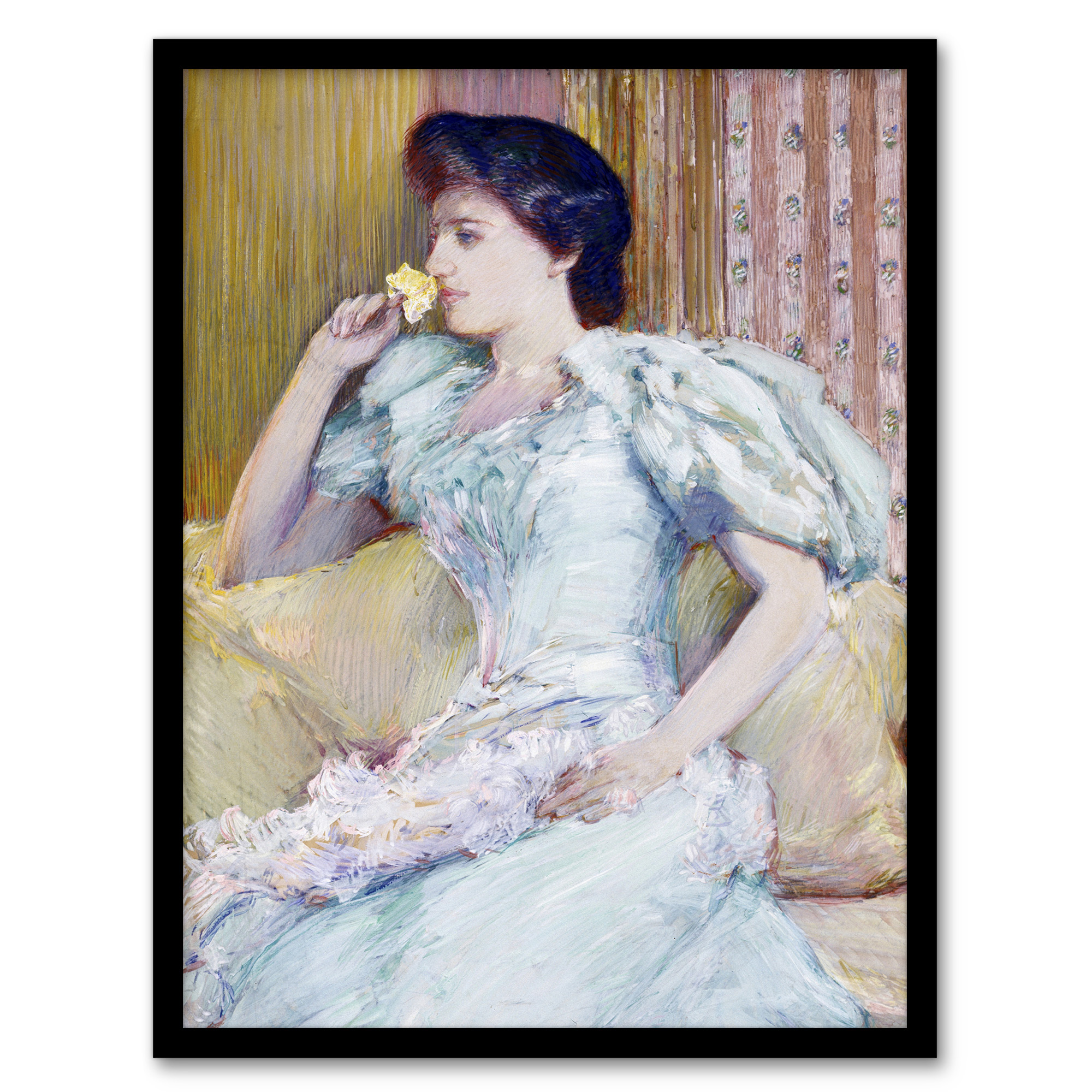 Childe Hassam Framed Wall Art Actress Lillie Langtry Portrait Painting