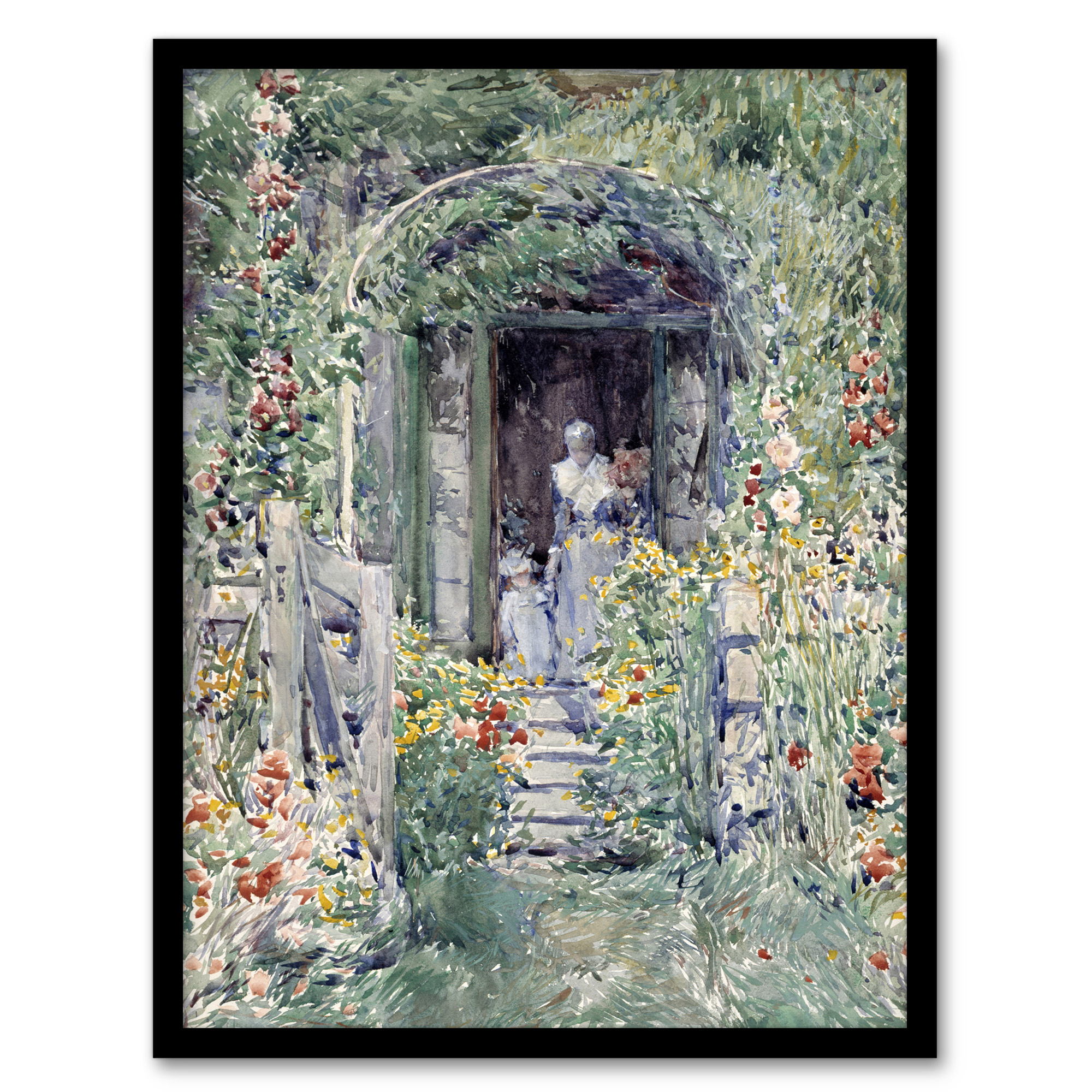 The Garden In Its Glory Floral Painting Hassam Wall Art Poster Print