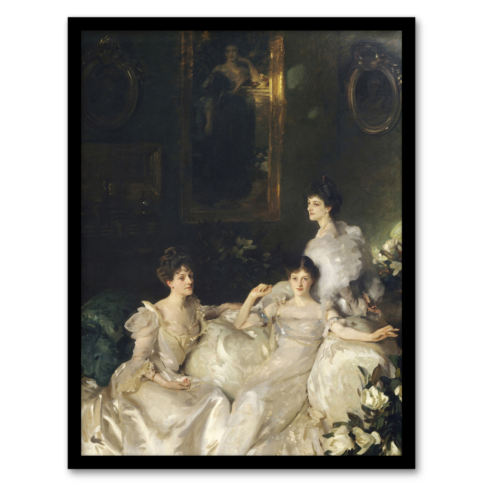 John Singer Sargent Framed Wall Art The Wyndham Sisters Portrait Home Décor