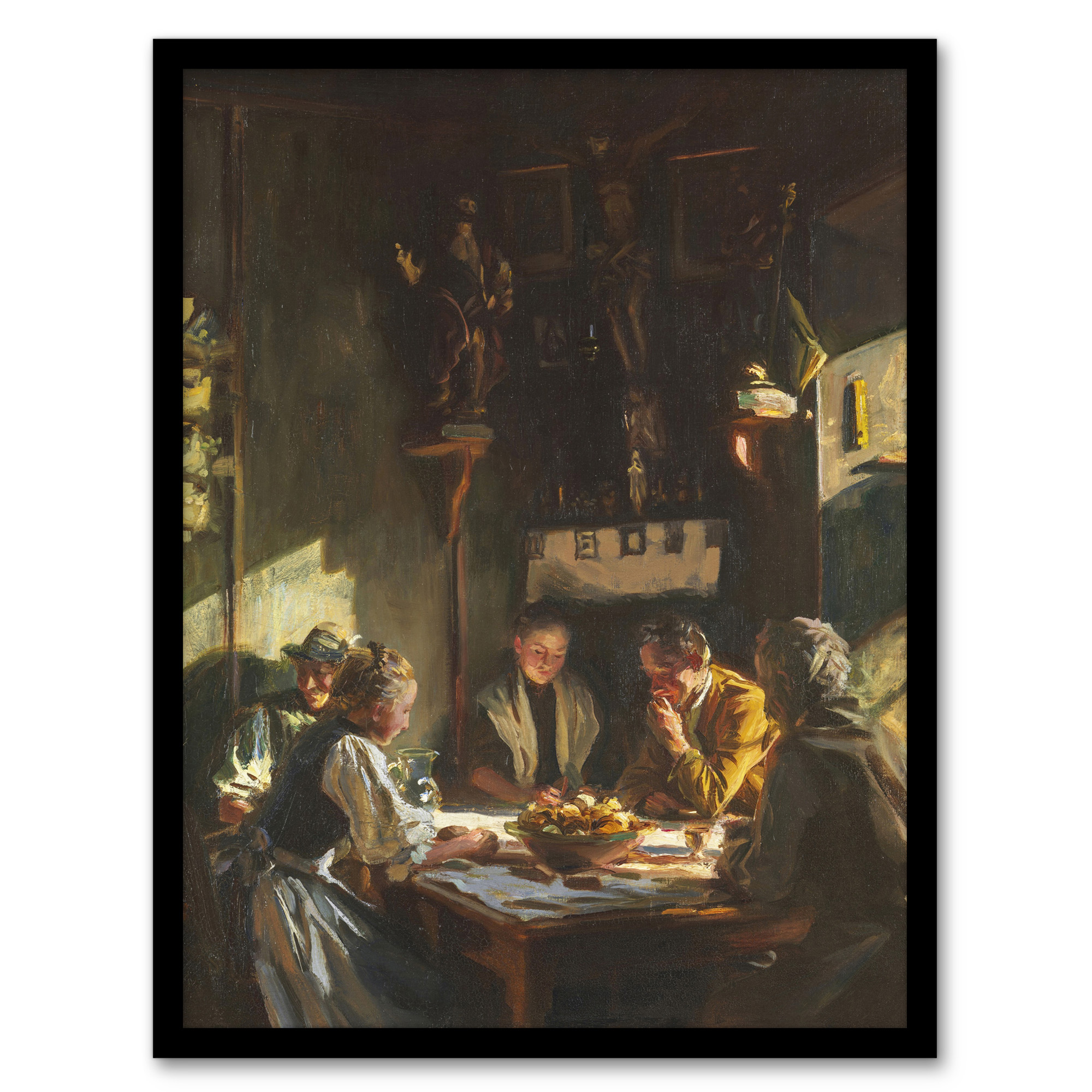Tyrolese Interior Oil Painting Sargent Wall Art Poster Print