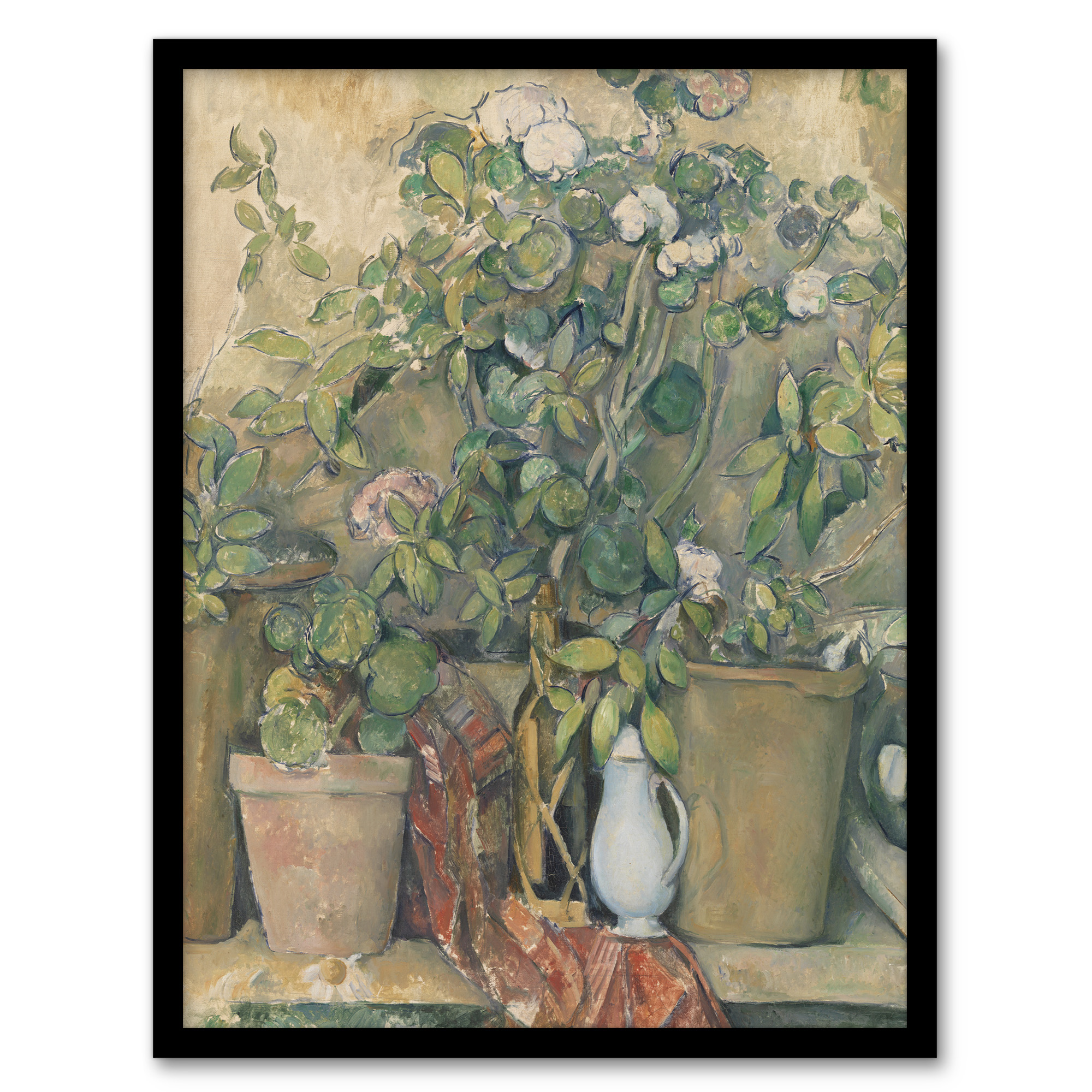Terracotta Pots and Flowers Paul Cezanne Wall Art Poster Print