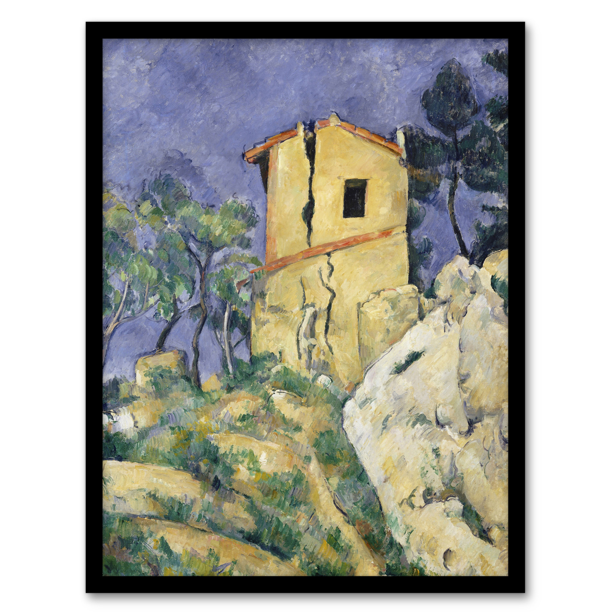 The House with the Cracked Walls Cezanne Wall Art Poster Print