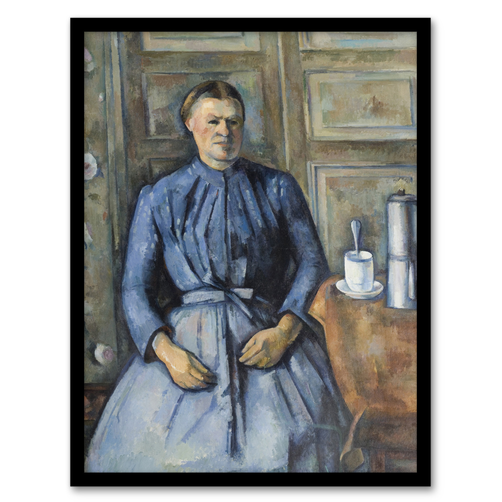 Paul Cezanne Framed Wall Art Print Woman with a Coffeepot Portrait Home Décor