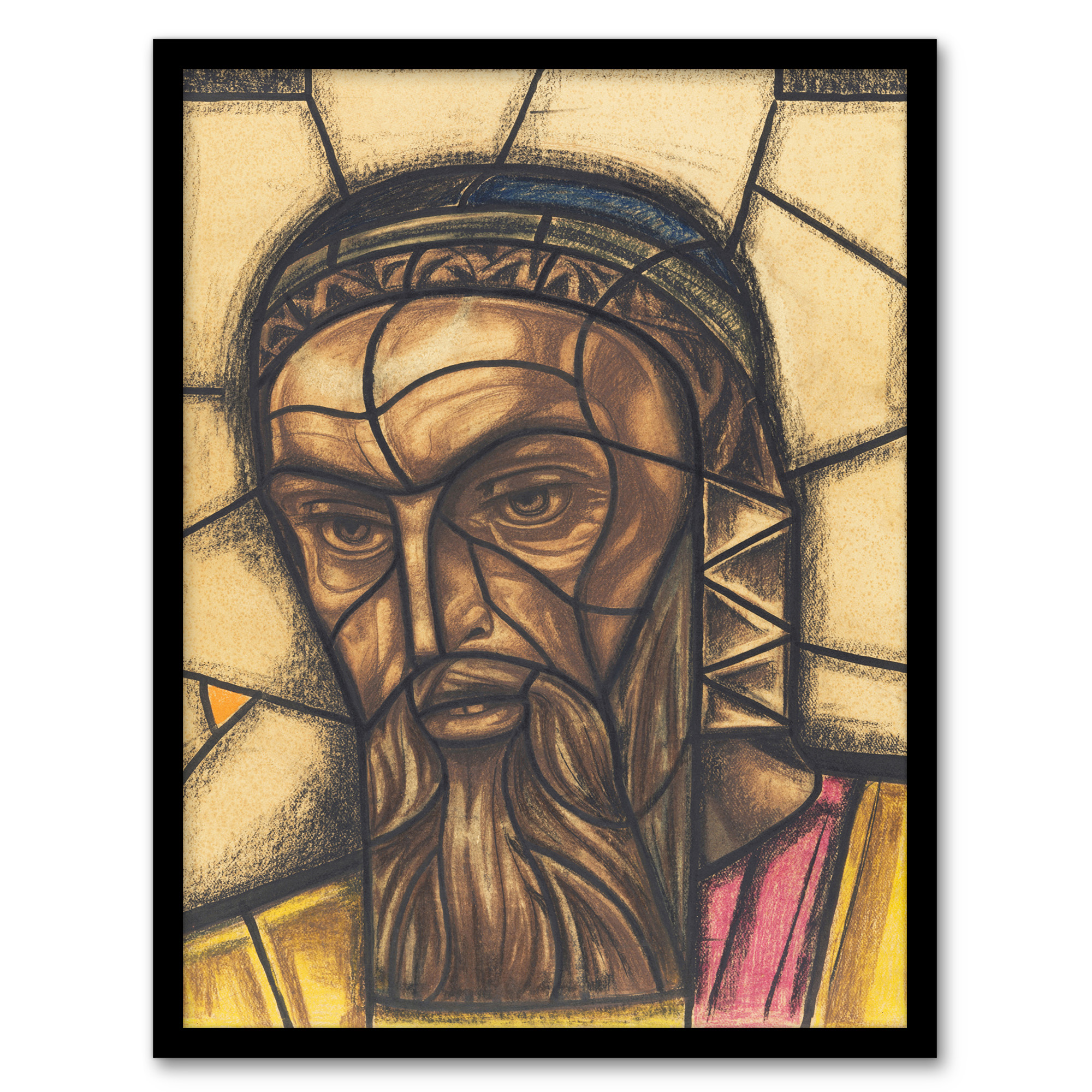 St Luke Stained Glass Design Holst Wall Art Poster Print
