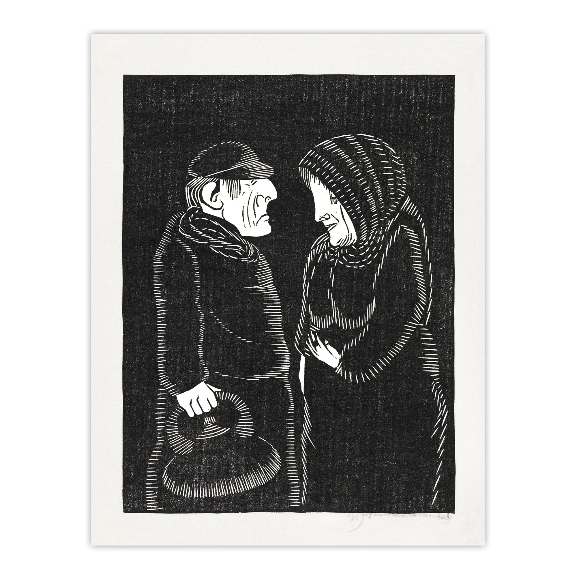 Fantasy Man and woman Samuel J De Mesquita Wall Art Poster Print