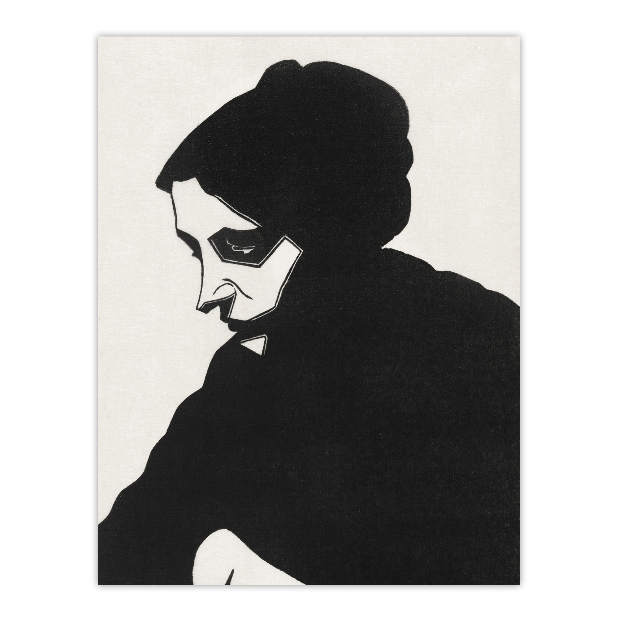 Stylised Portrait of a Woman De Mesquita Wall Art Poster Print