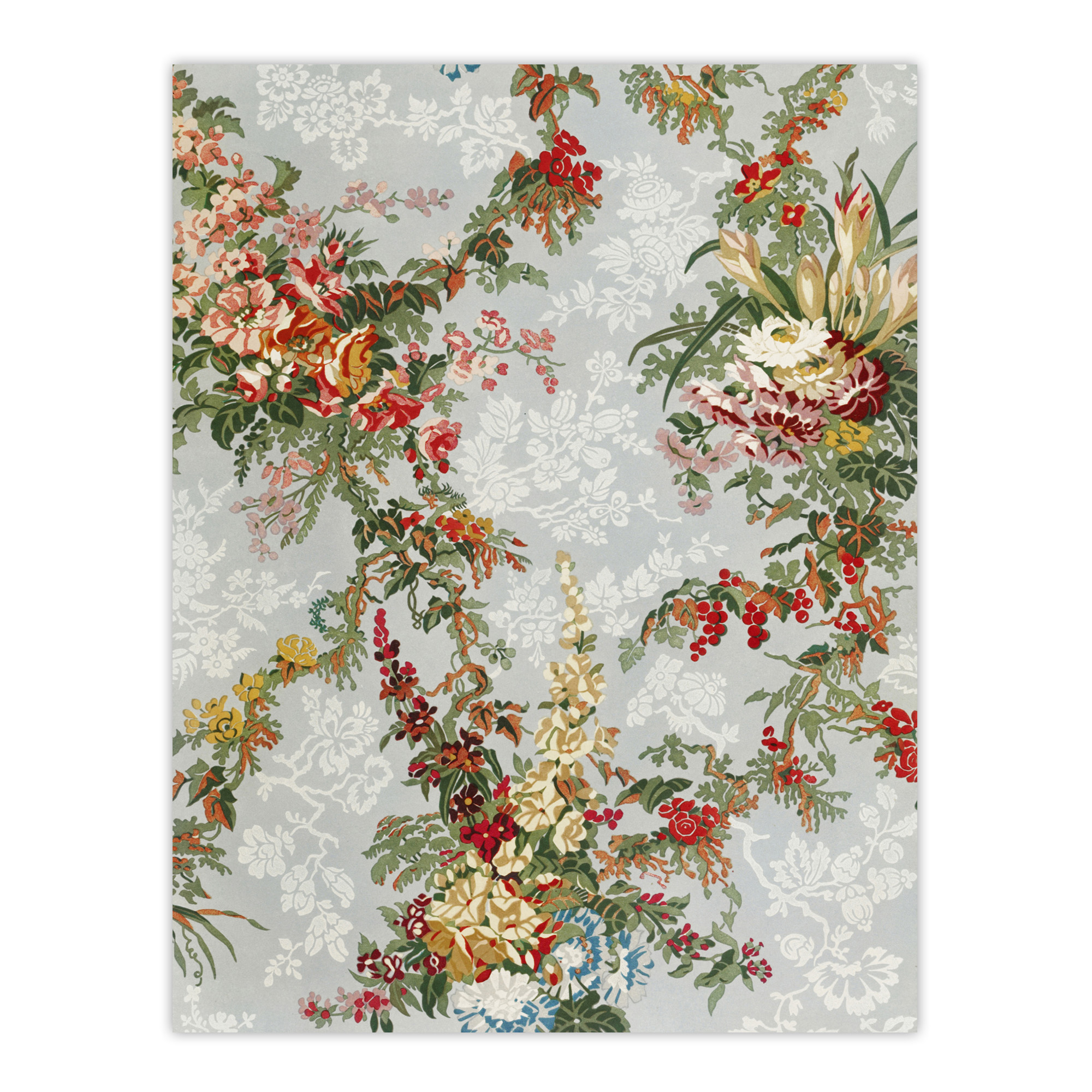 Elegant Vintage Flower Pattern Wyatt Wall Art Poster Print