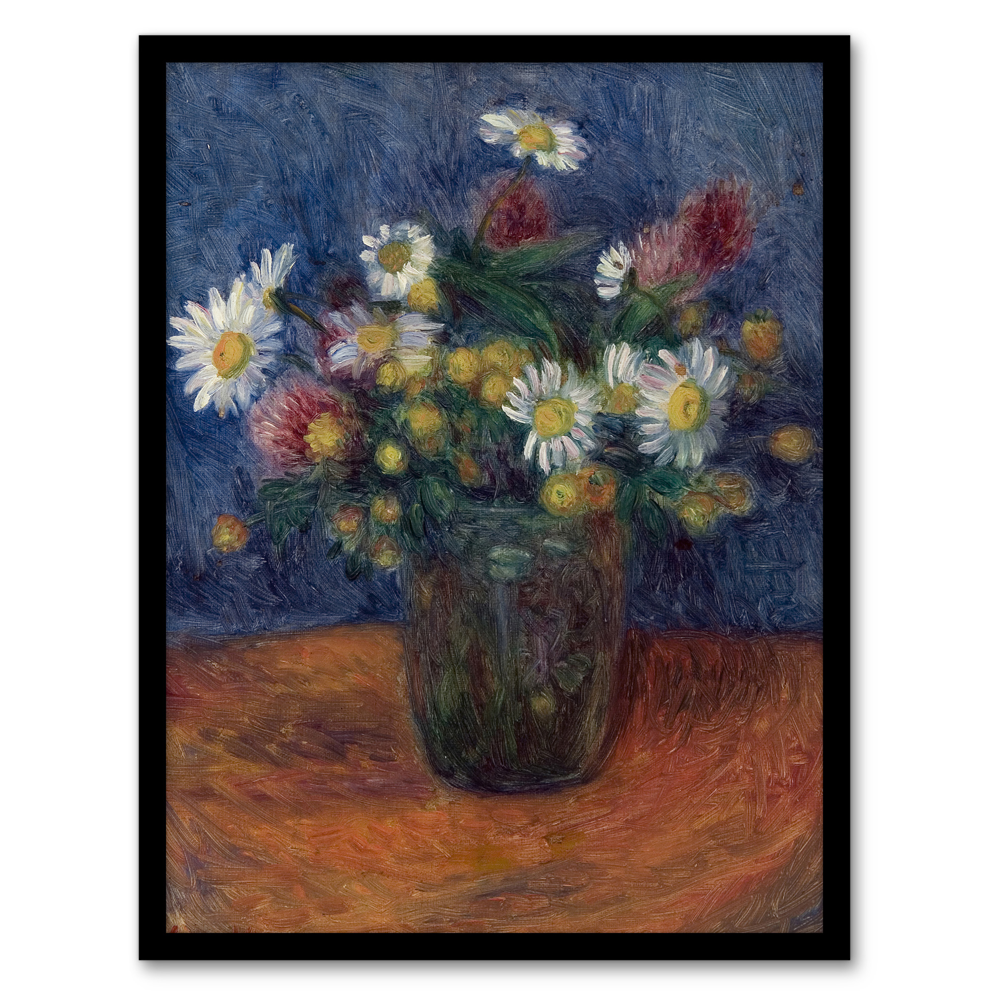 William James Glackens Framed Wall Art Print Flower Bouquet in Vase Home Décor