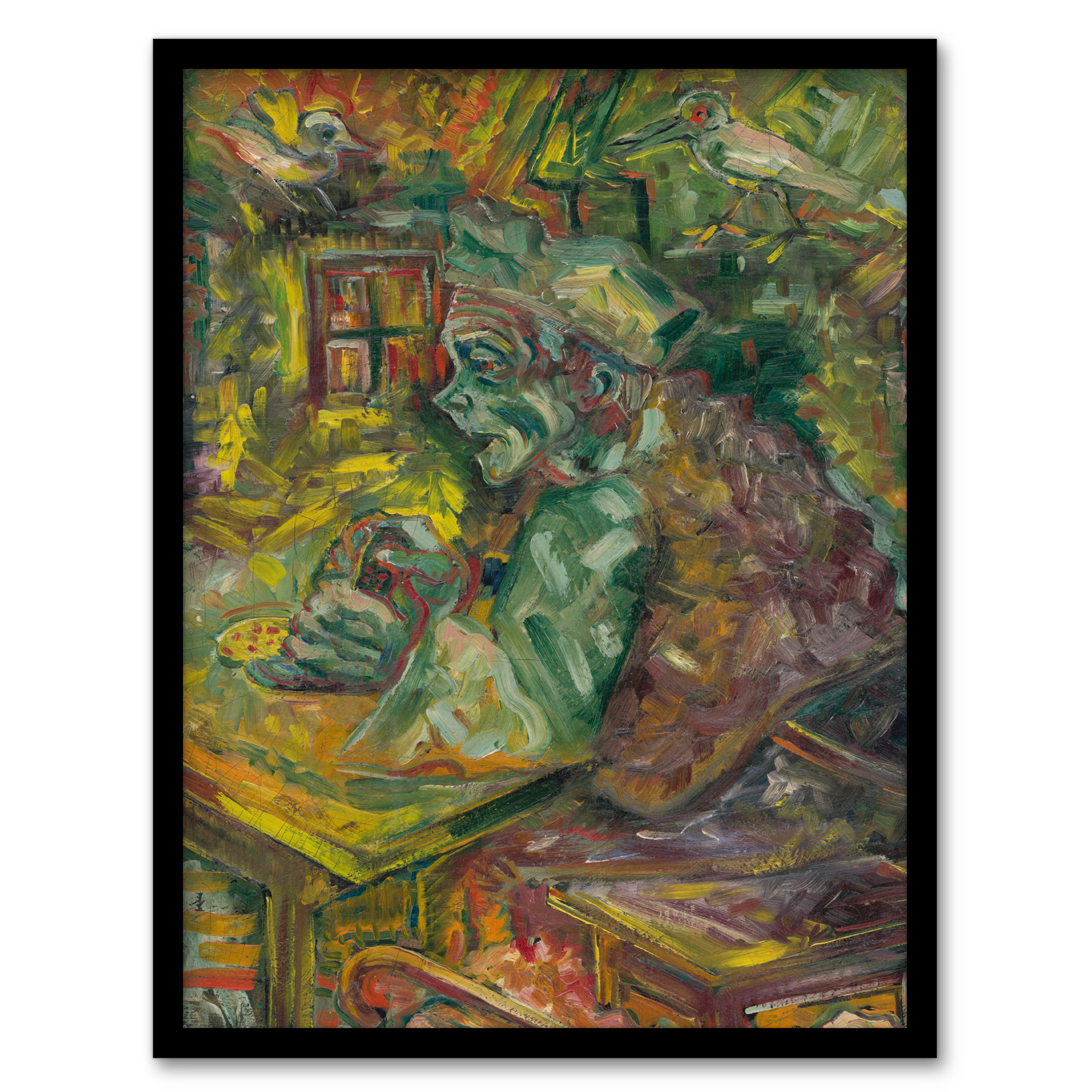 At the Table Bold Colourful Kubincan Wall Art Poster Print