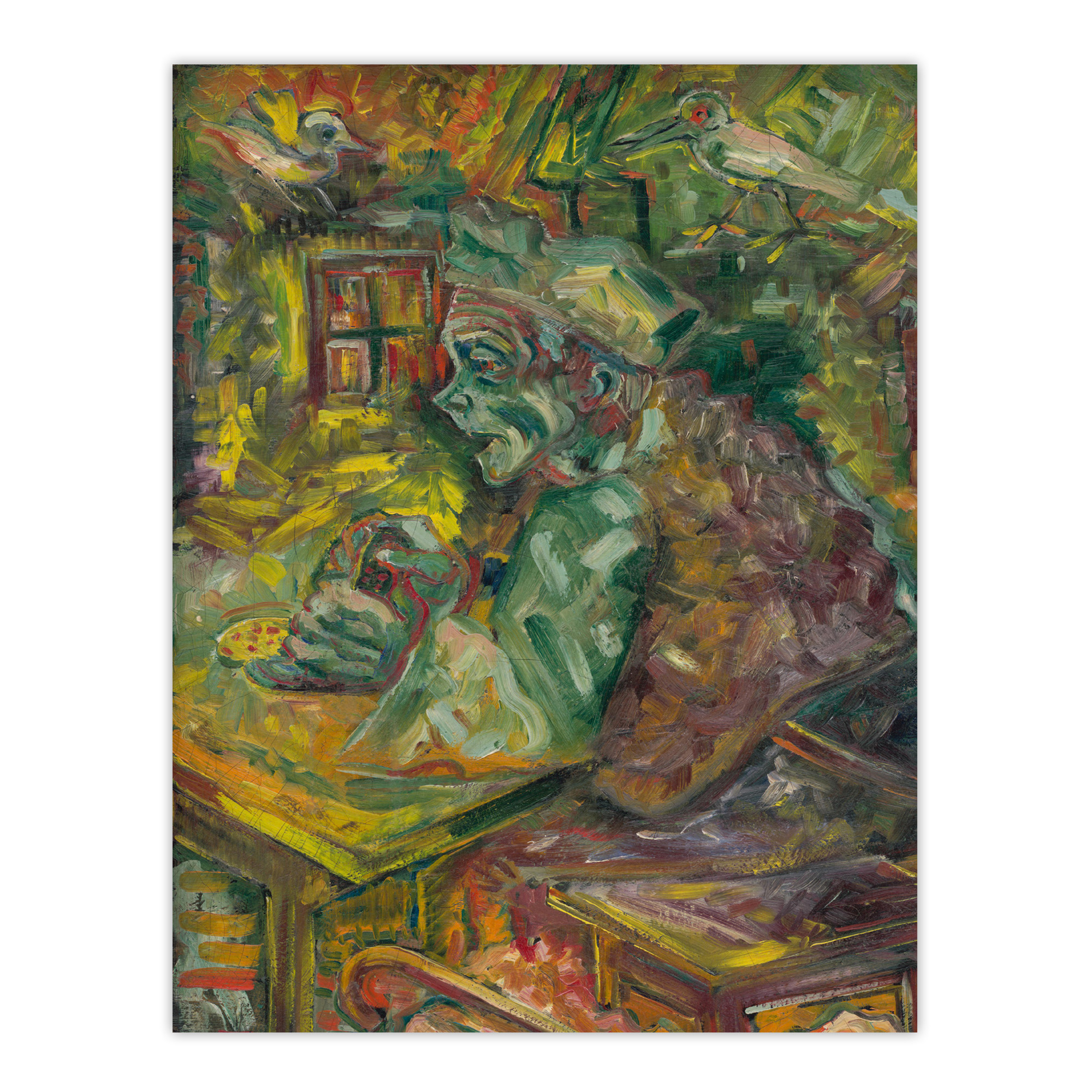At the Table Bold Colourful Kubincan Wall Art Poster Print
