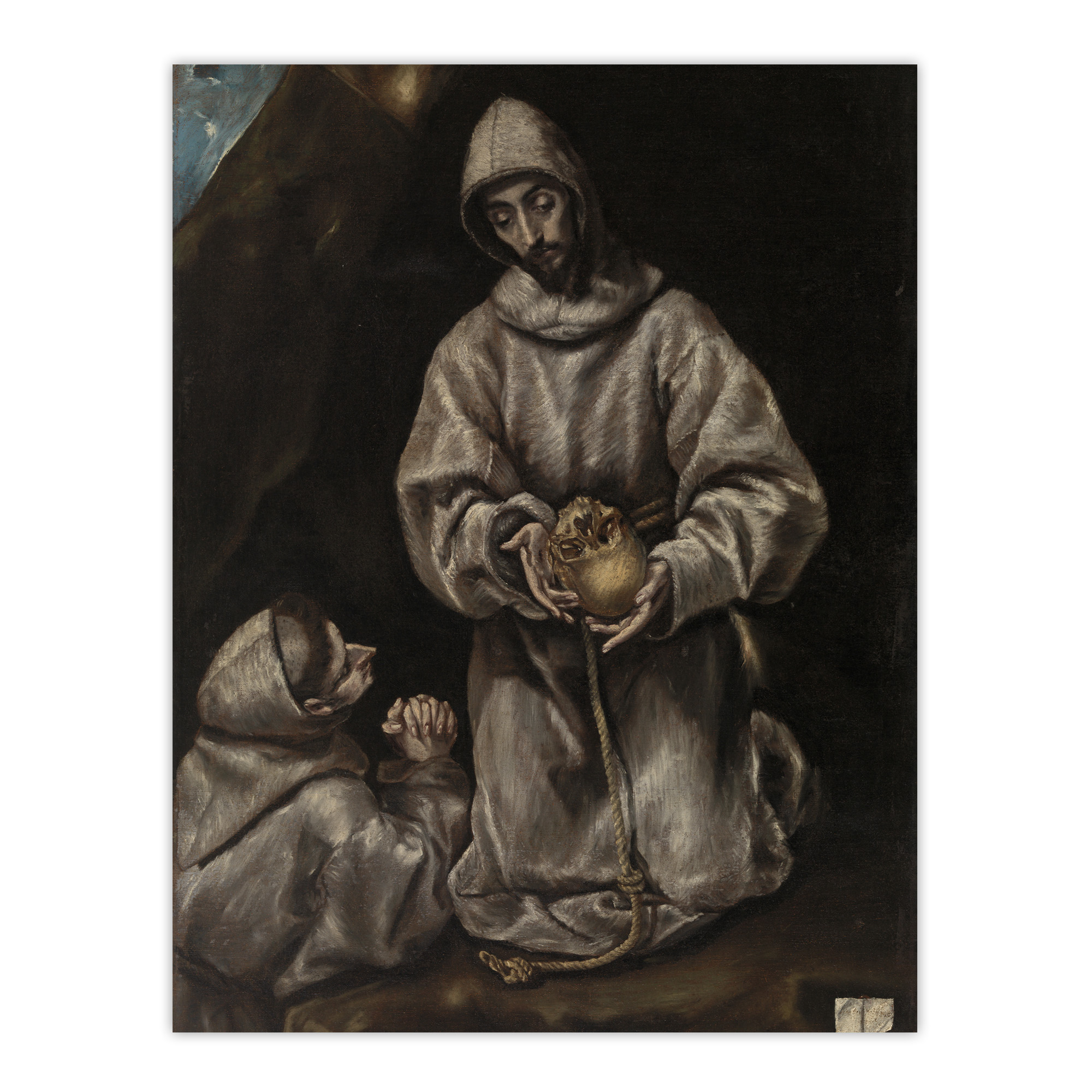 St Francis Brother Leo Meditating on Death El Greco Wall Art Poster Print