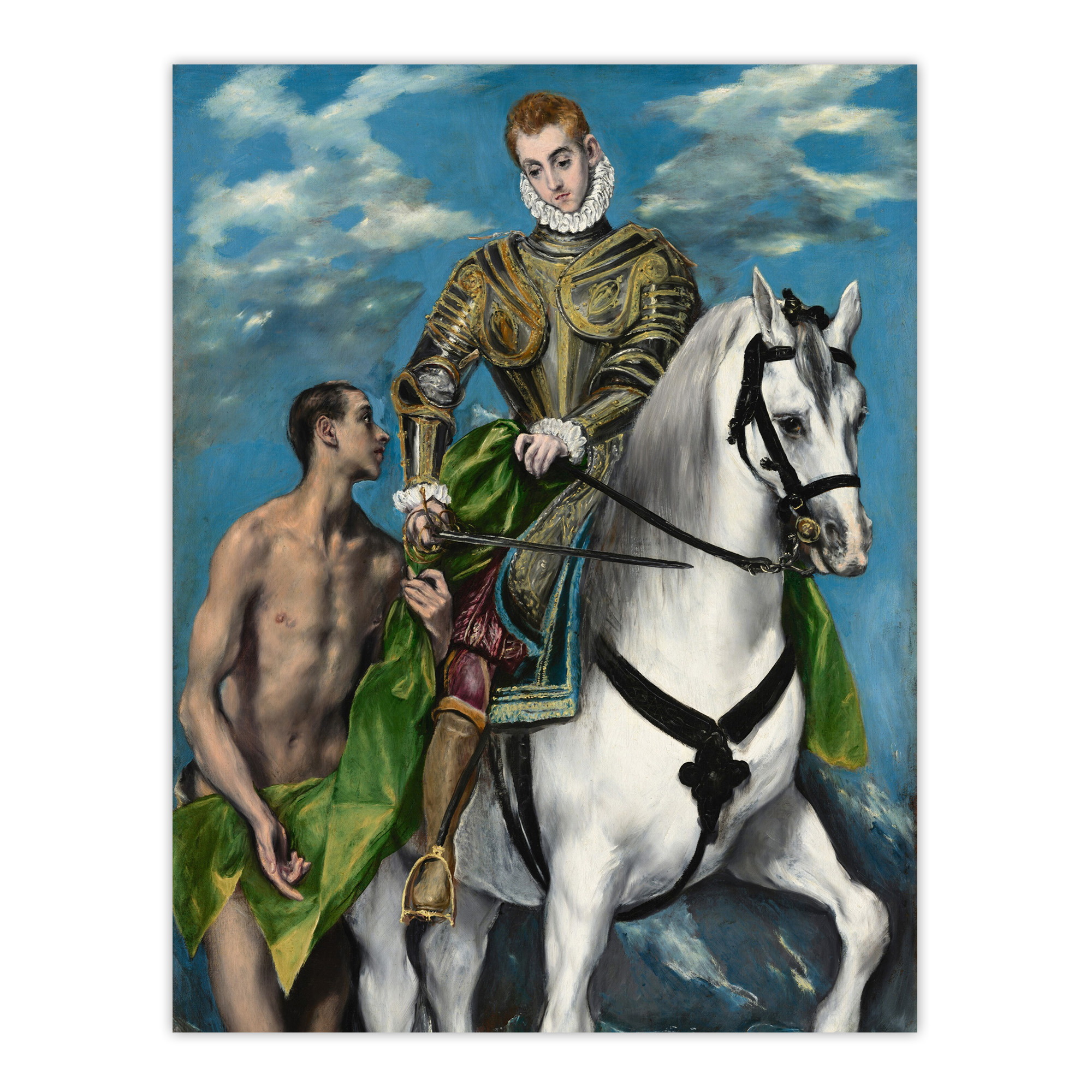 Saint Martin and the Beggar Oil Painting El Greco Wall Art Poster Print