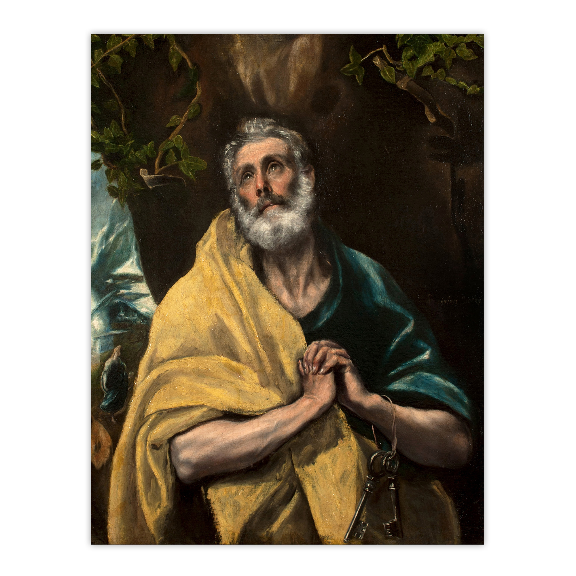Apostle Guilt Saint Peter in Tears El Greco Wall Art Poster Print