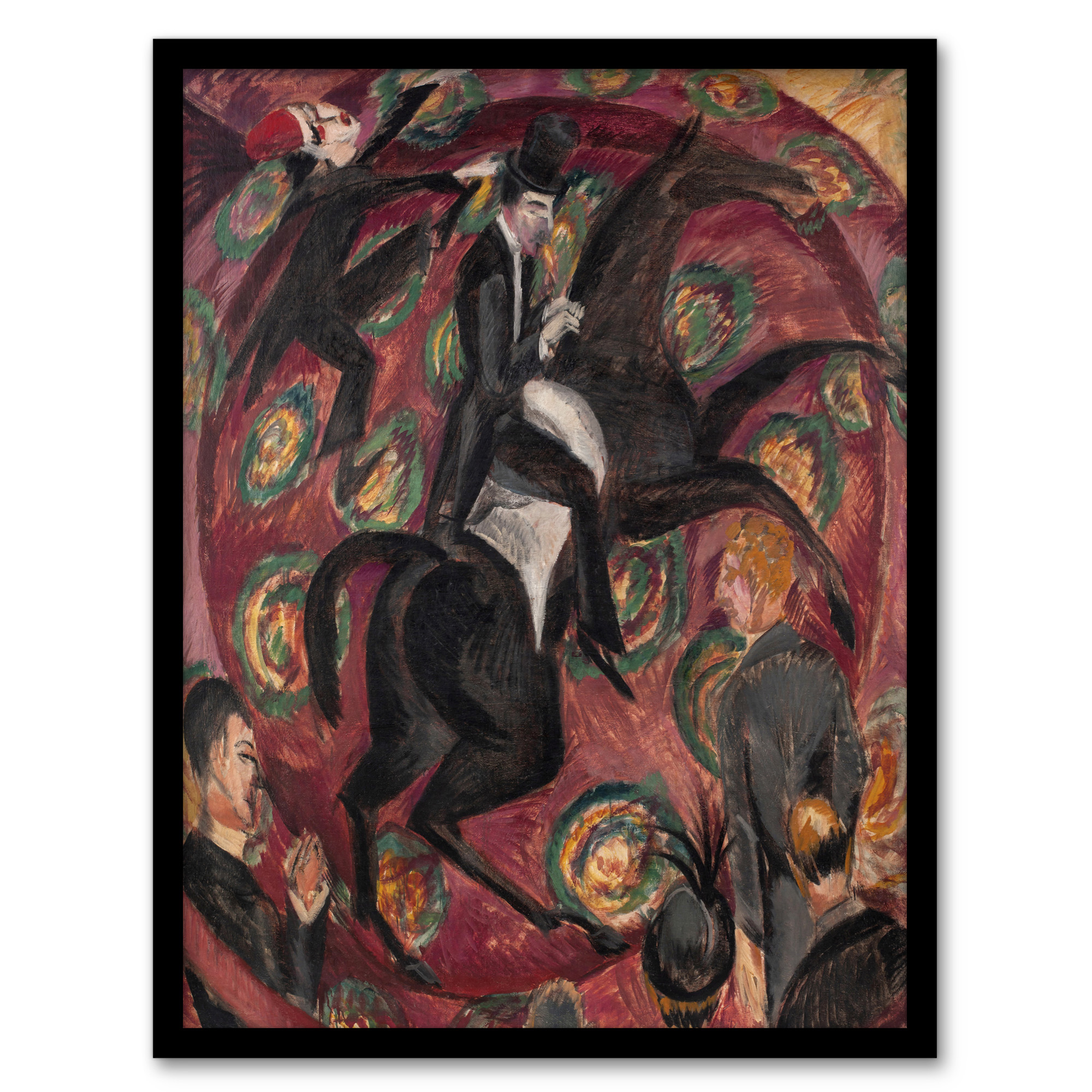 Circus Rider Castanets Dancers Kirchner Framed Wall Art Print A3/A4