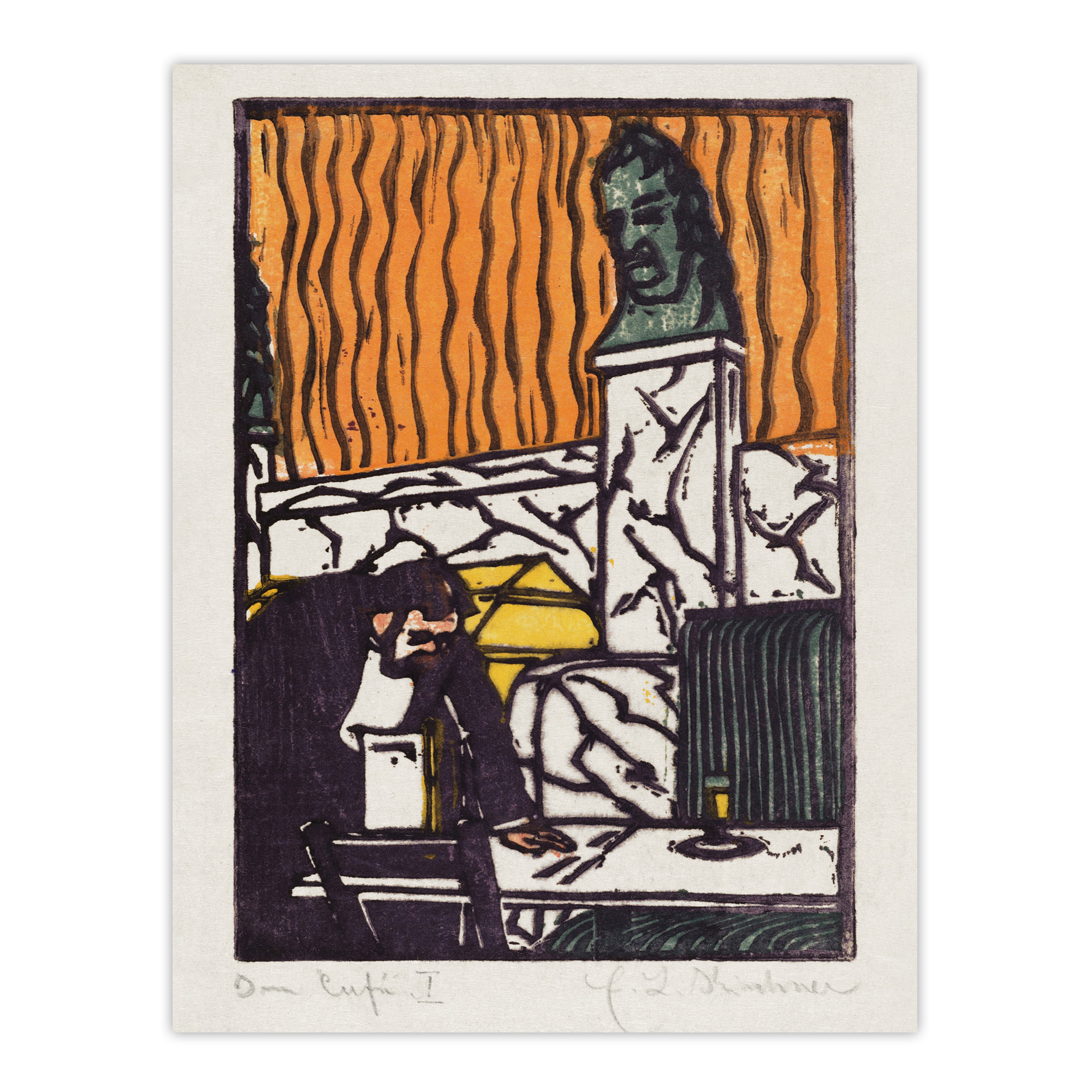 Head Waiter in Cafe Ernst Ludwig Kirchner Wall Art Poster Print