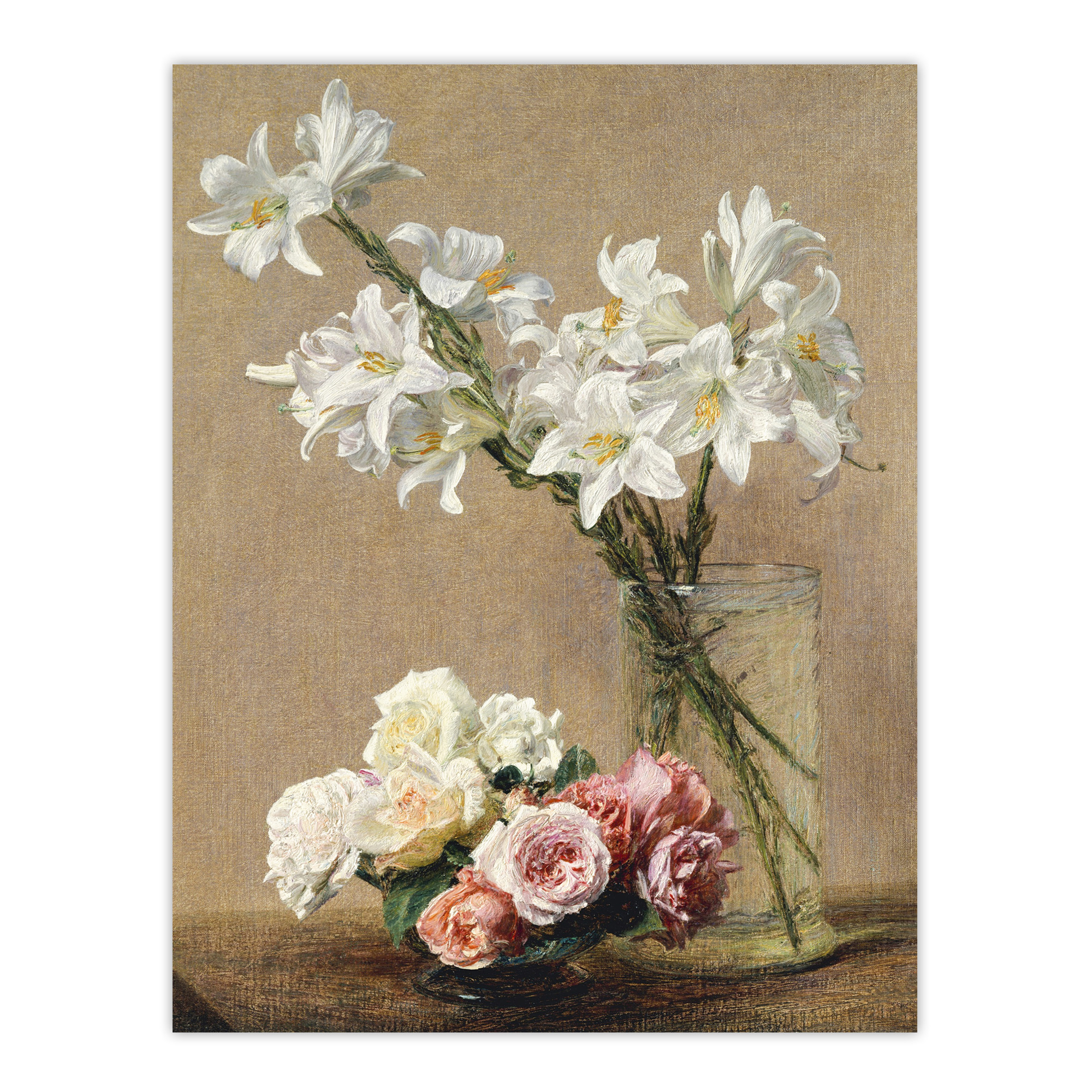 Still Life Roses and Lilies Latour Wall Art Poster Print