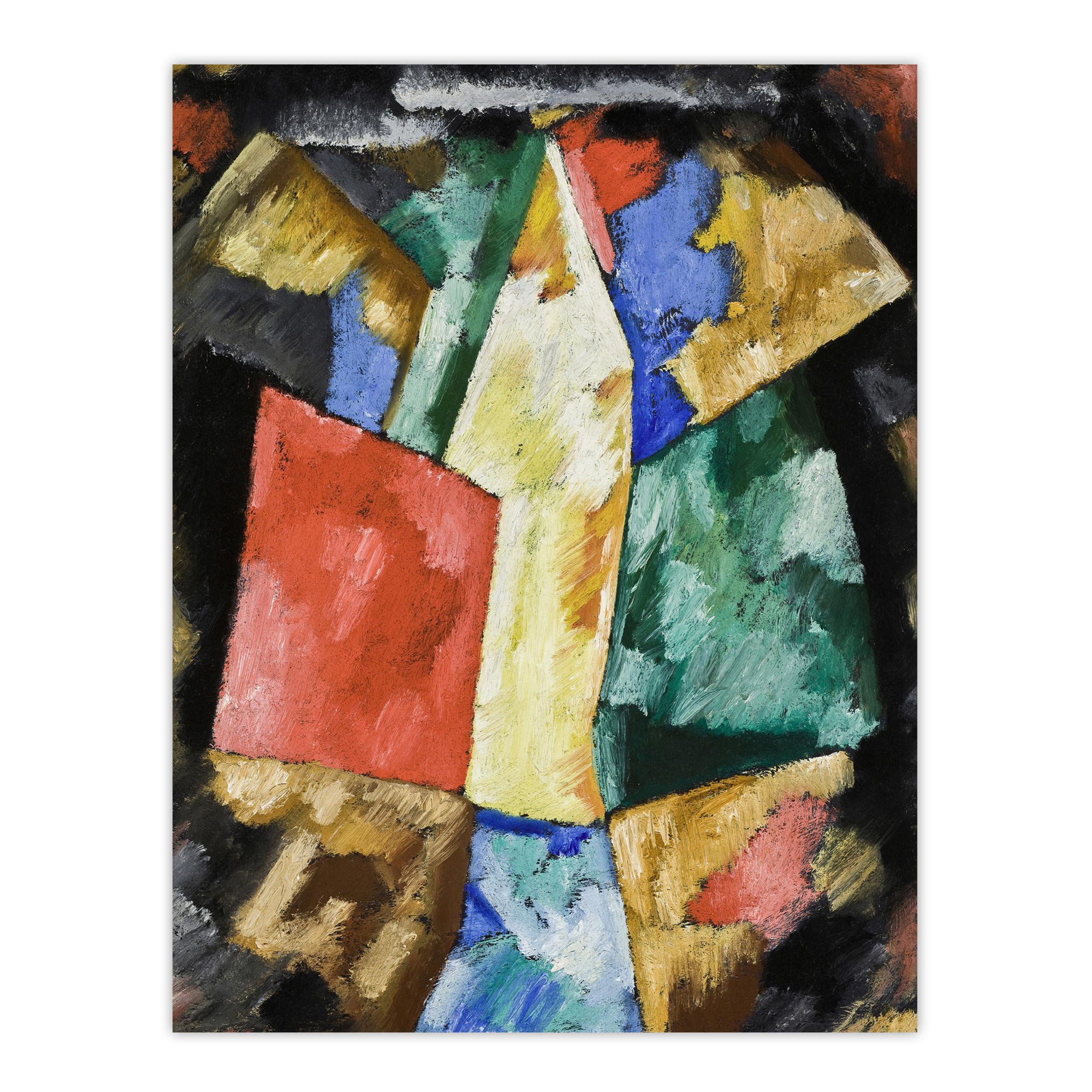 Blue Yellow and Green Abstraction Hartley Wall Art Poster Print