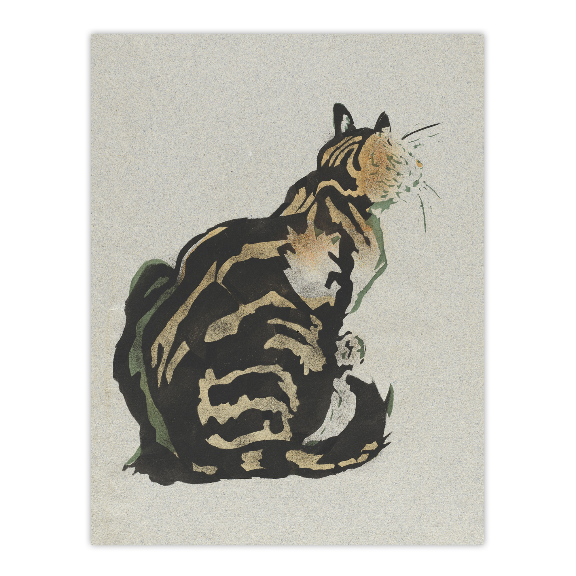 Sitting Cat Art Nouveau Painting Steinlen Wall Art Poster Print