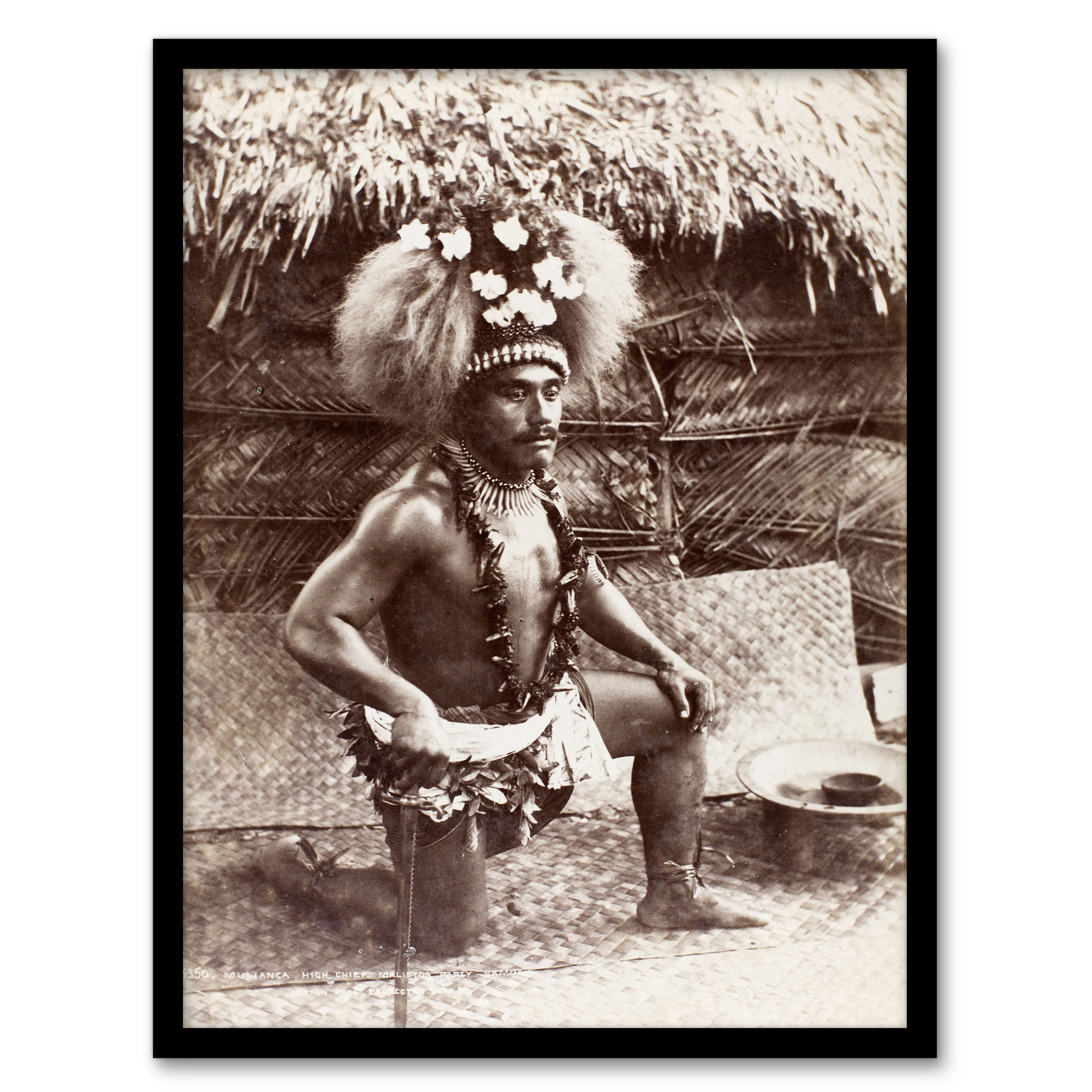 Burton Brothers Malietoa High Chief Mulianga Wall Art Print