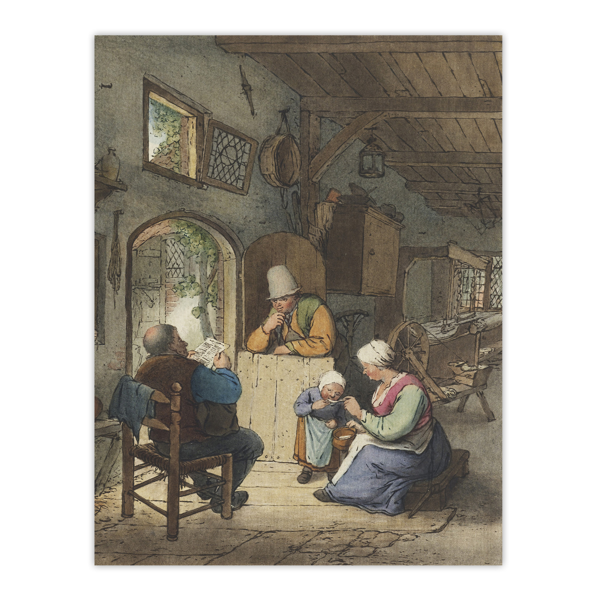 Cornelis Ploos van Amstel Newspaper Reader Wall Art Print