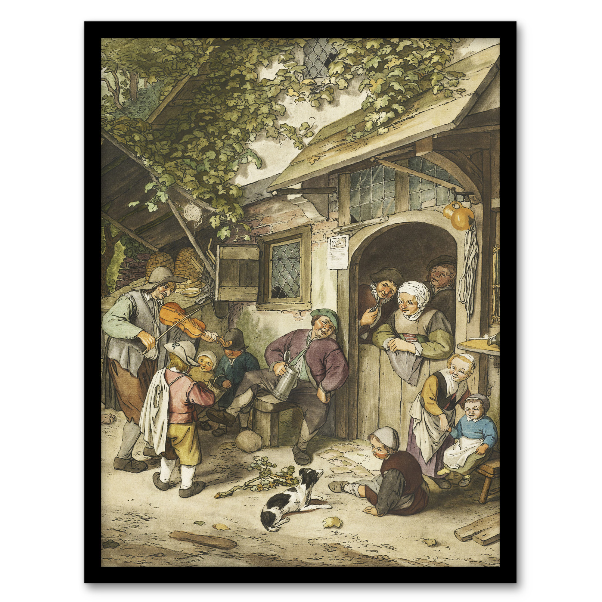 Cornelis Ploos van Amstel Violin Player At An Inn Wall Art Print