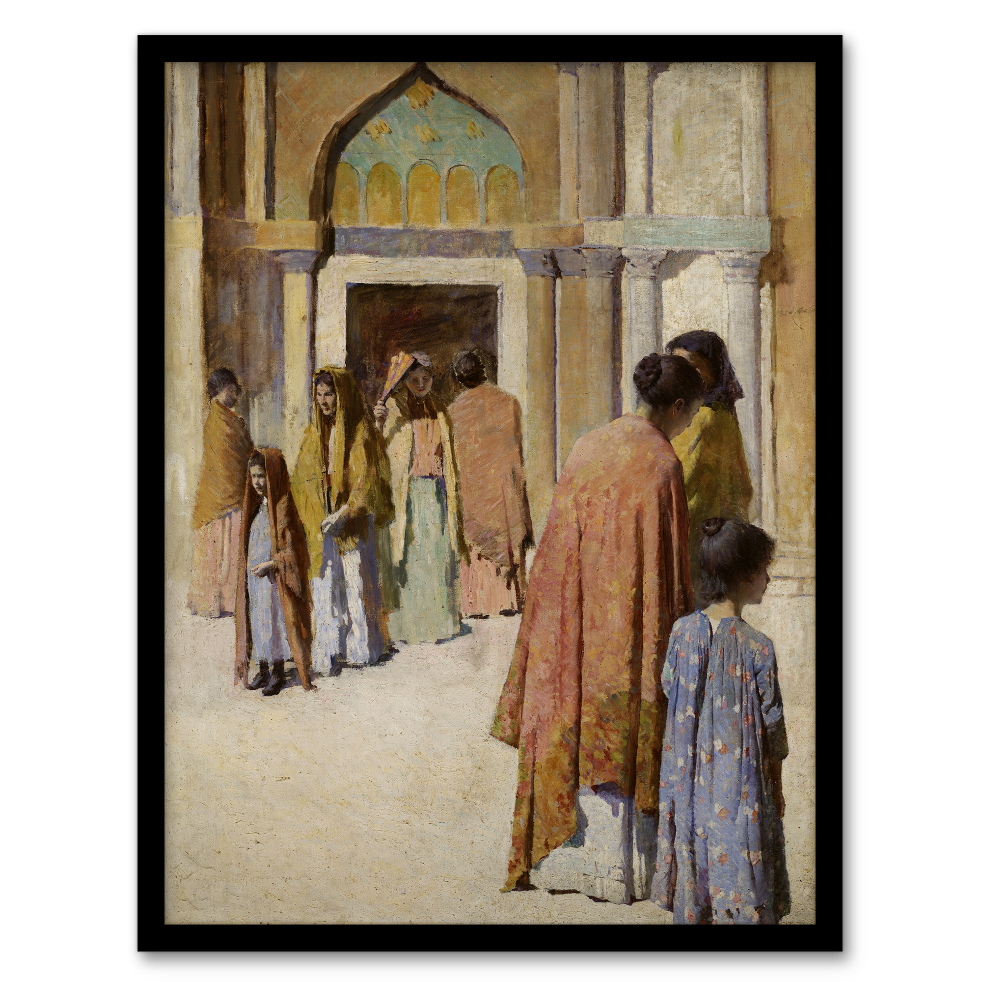 Frank Edwin Scott Women Near the Stairs No 1 Wall Art Print