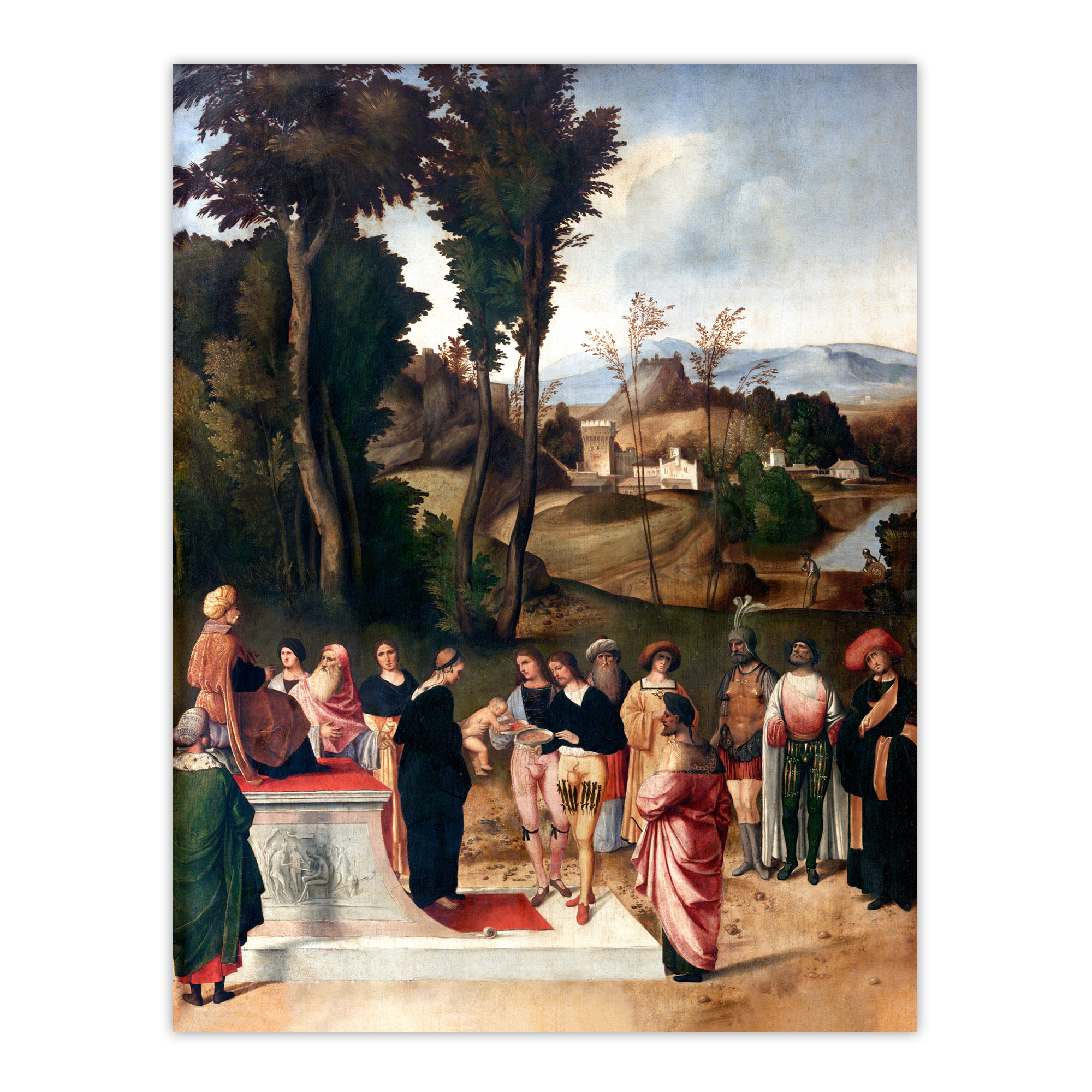 Giorgione Moses Undergoing Trial by Fire Wall Art Print