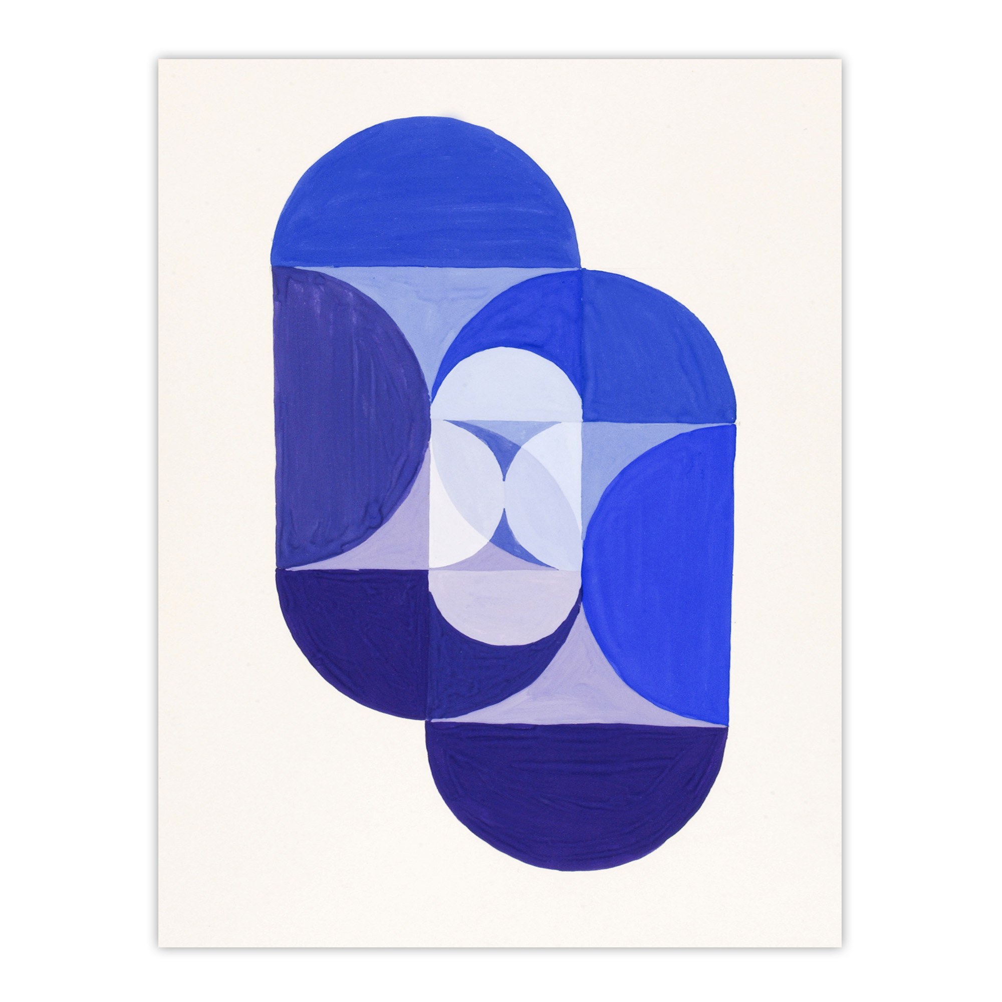Joseph Schillinger Key Blue Abstract Painting Wall Art Print
