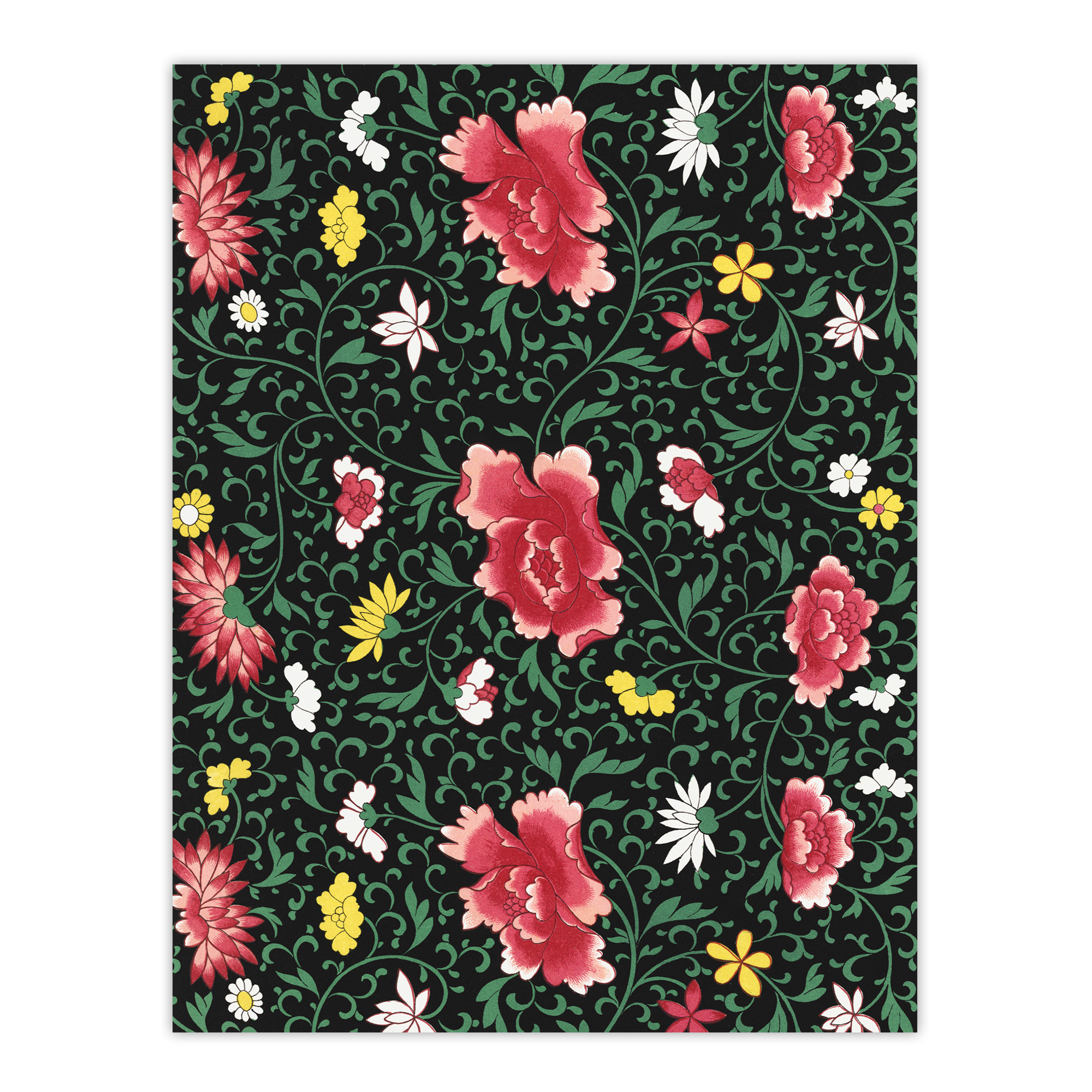 Owen Jones Elegant Chinese Flower Pattern Wall Art Print