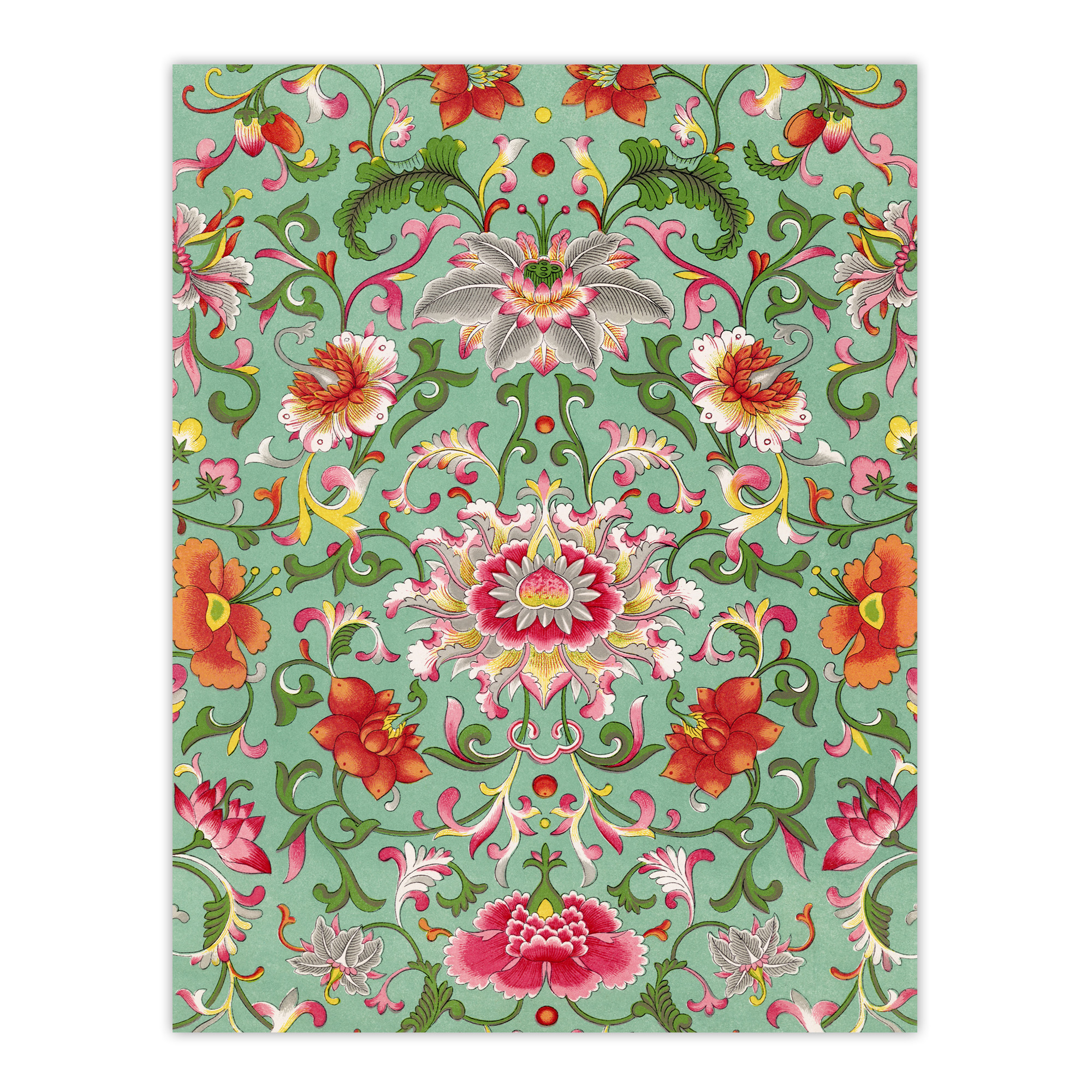 Owen Jones Colorful Chinese Floral Pattern Wall Art Print