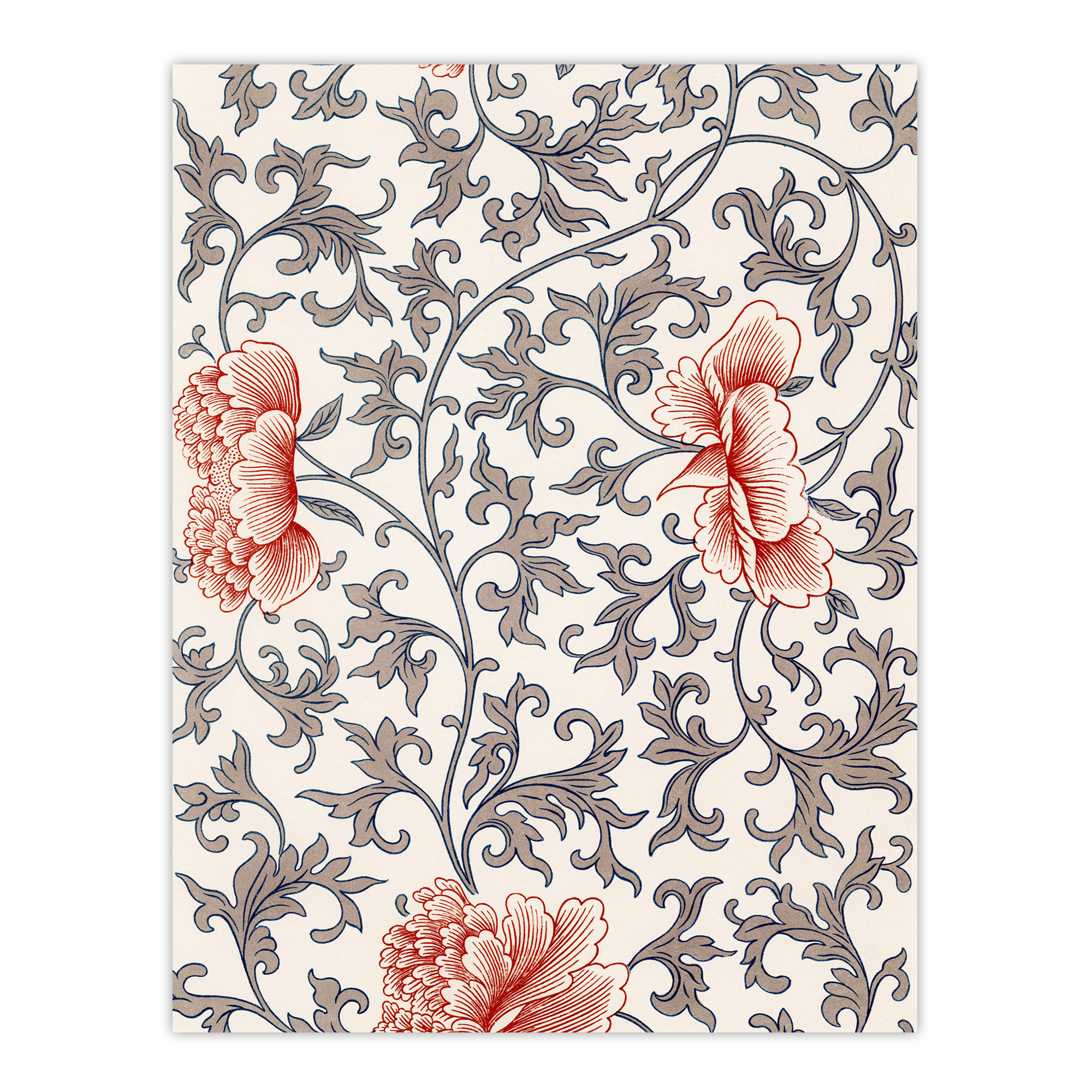 Owen Jones Ornamental Flower Filigree Pattern Wall Art Print