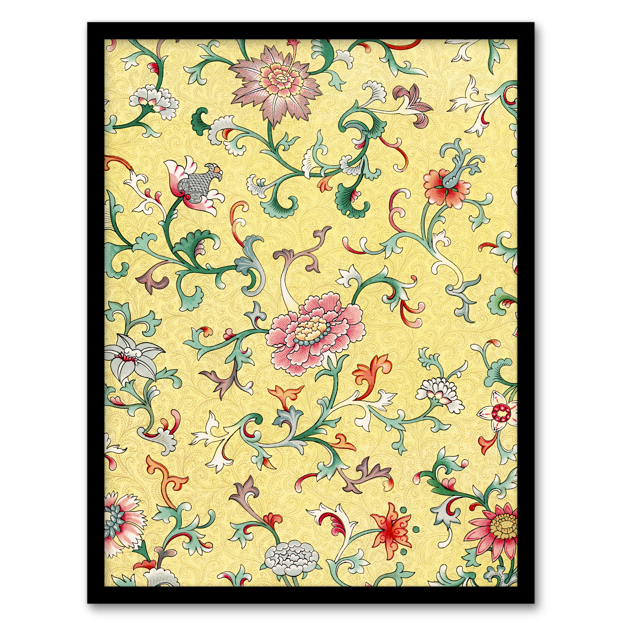 Owen Jones Vintage Chinese Flower Pattern Wall Art Print