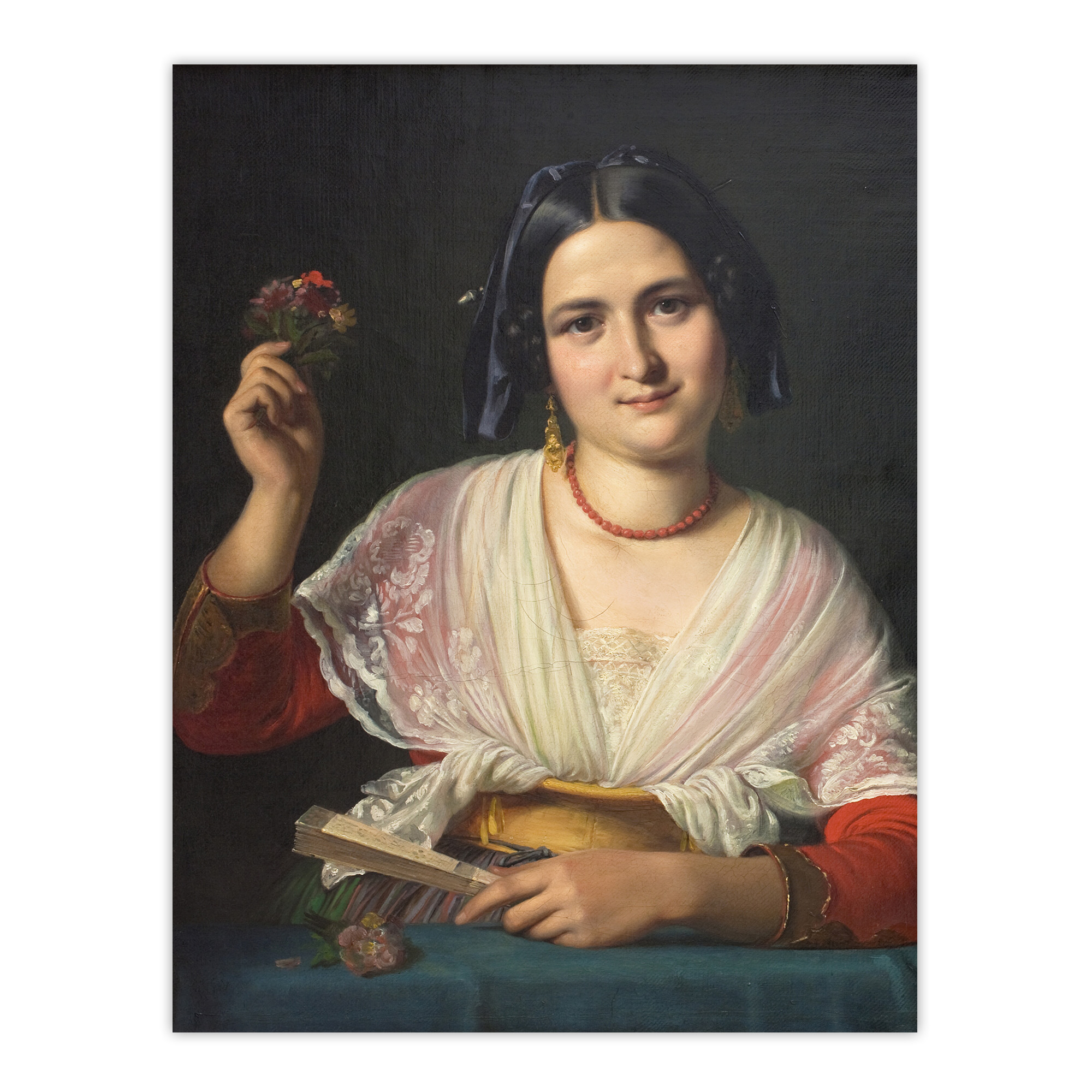 Wilhelm Marstrand Roman Woman in Carnival Costume Wall Art Print