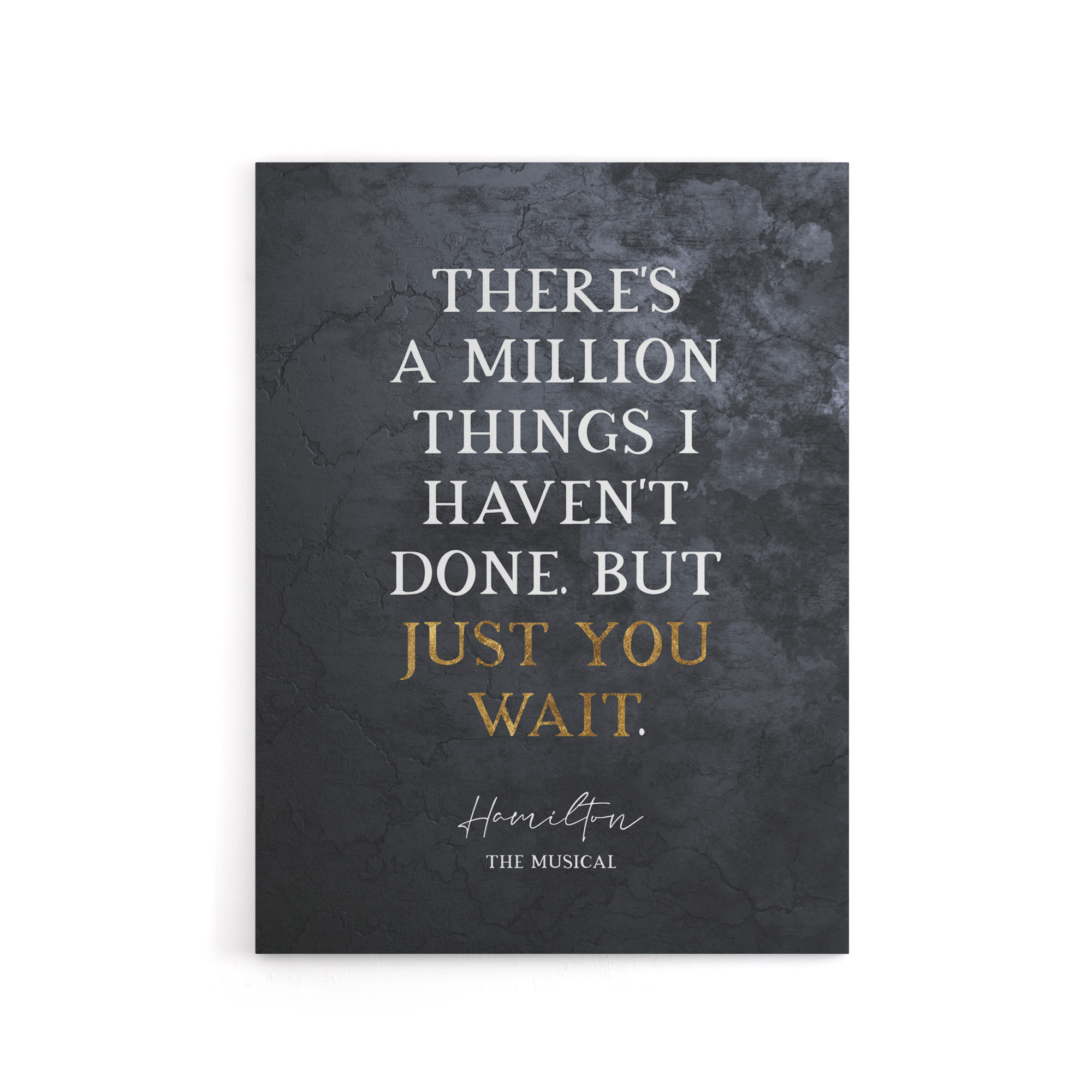 Quote Hamilton Musical Just You Wait Canvas Wall Art Print