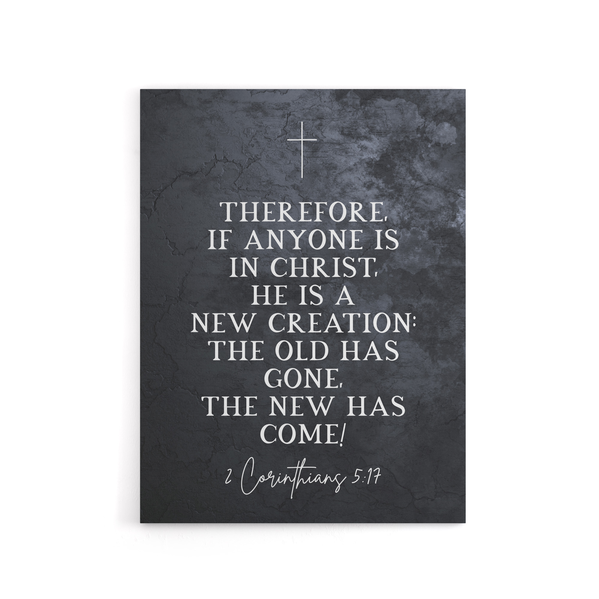 Corinthians 5 17 New Creation Bible Quote Canvas Wall Art Print