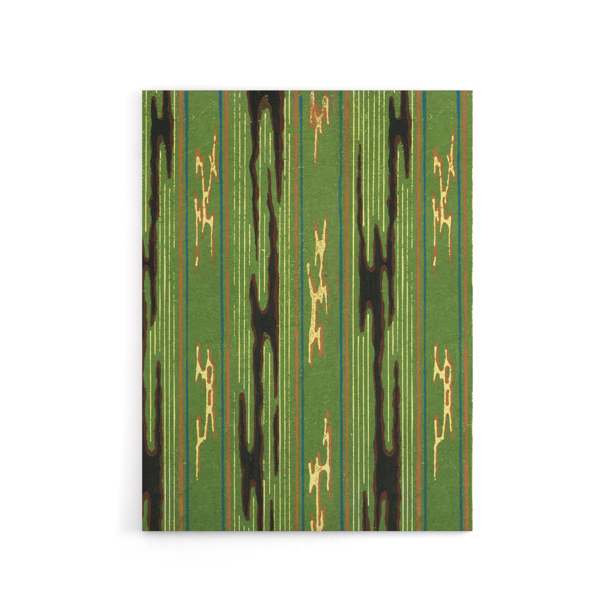 Vintage Green Textile Pattern Canvas Wall Art Print Furuya Korin