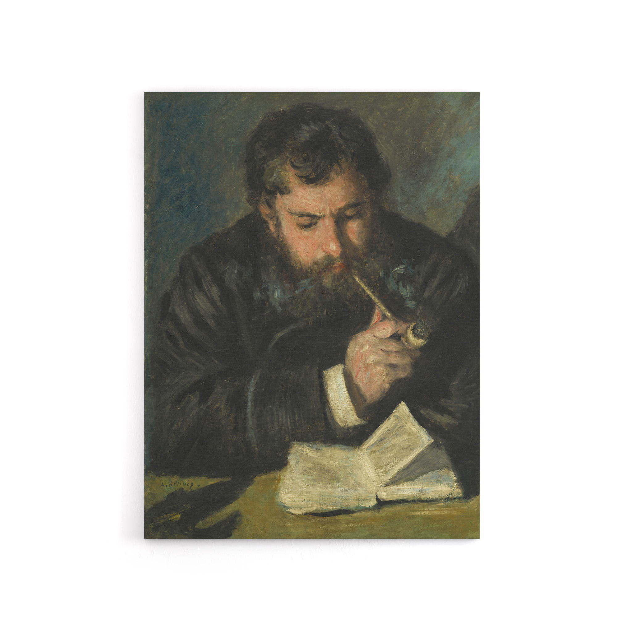 Claude Monet Portrait Renoir Vintage Canvas Wall Art Print