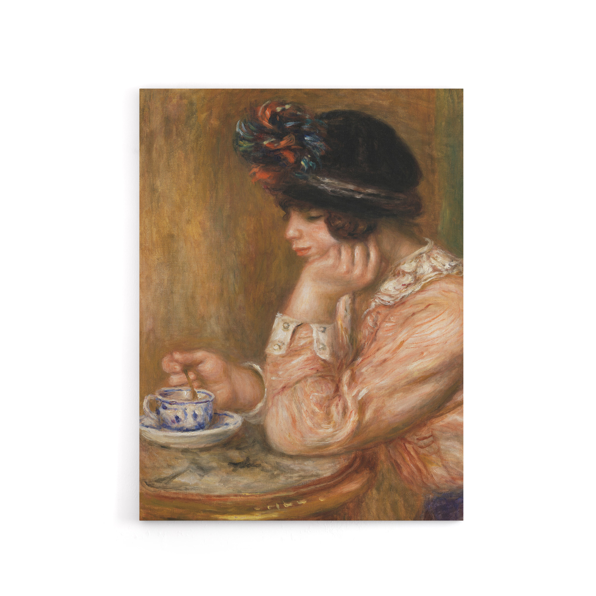 Cup of Chocolate Renoir Vintage Canvas Wall Art Print